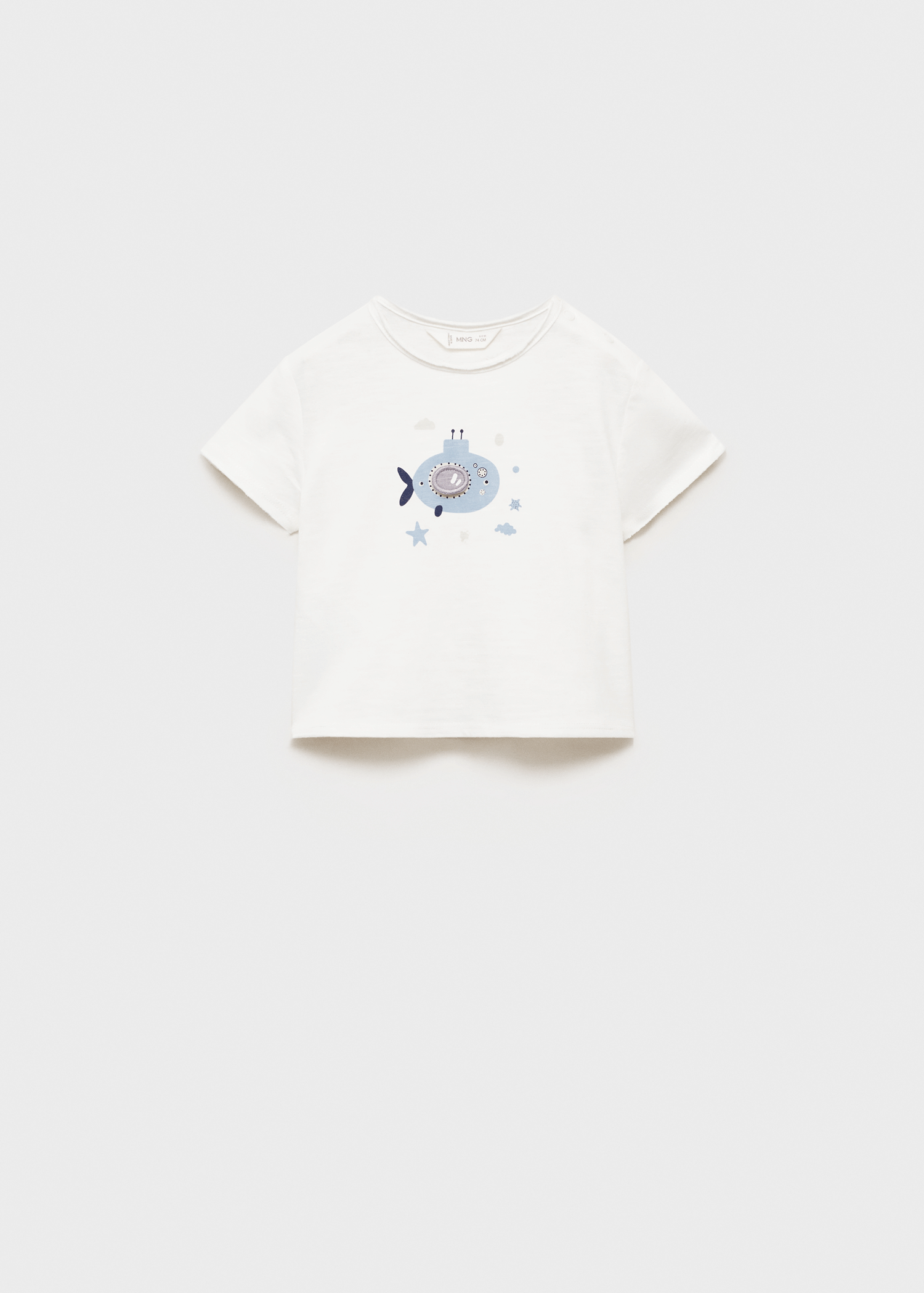 Printed cotton-blend t-shirt - Details of the article 9