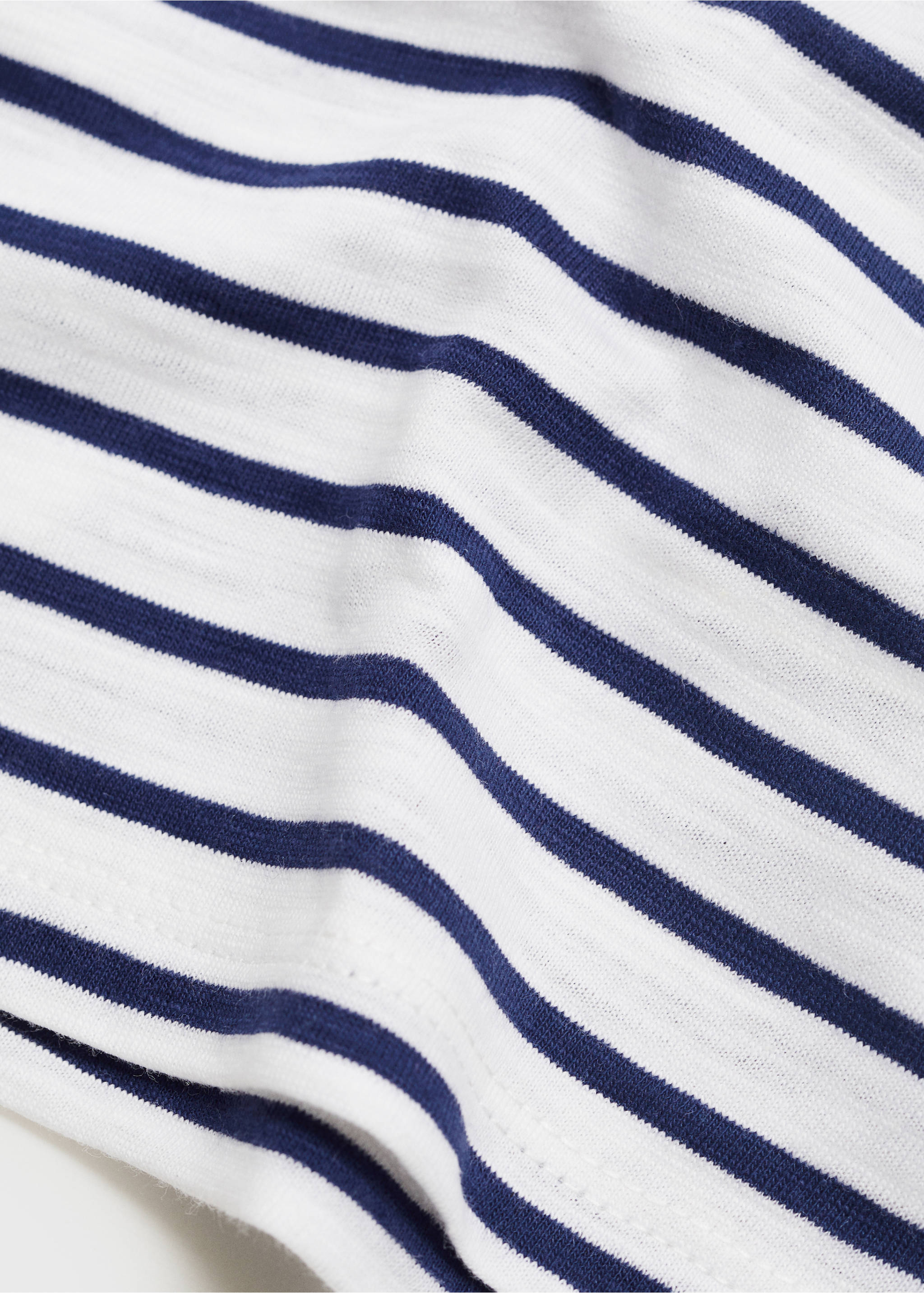Striped cotton T-shirt - Details of the article 0, Blue. Ref: 17001149-00.
