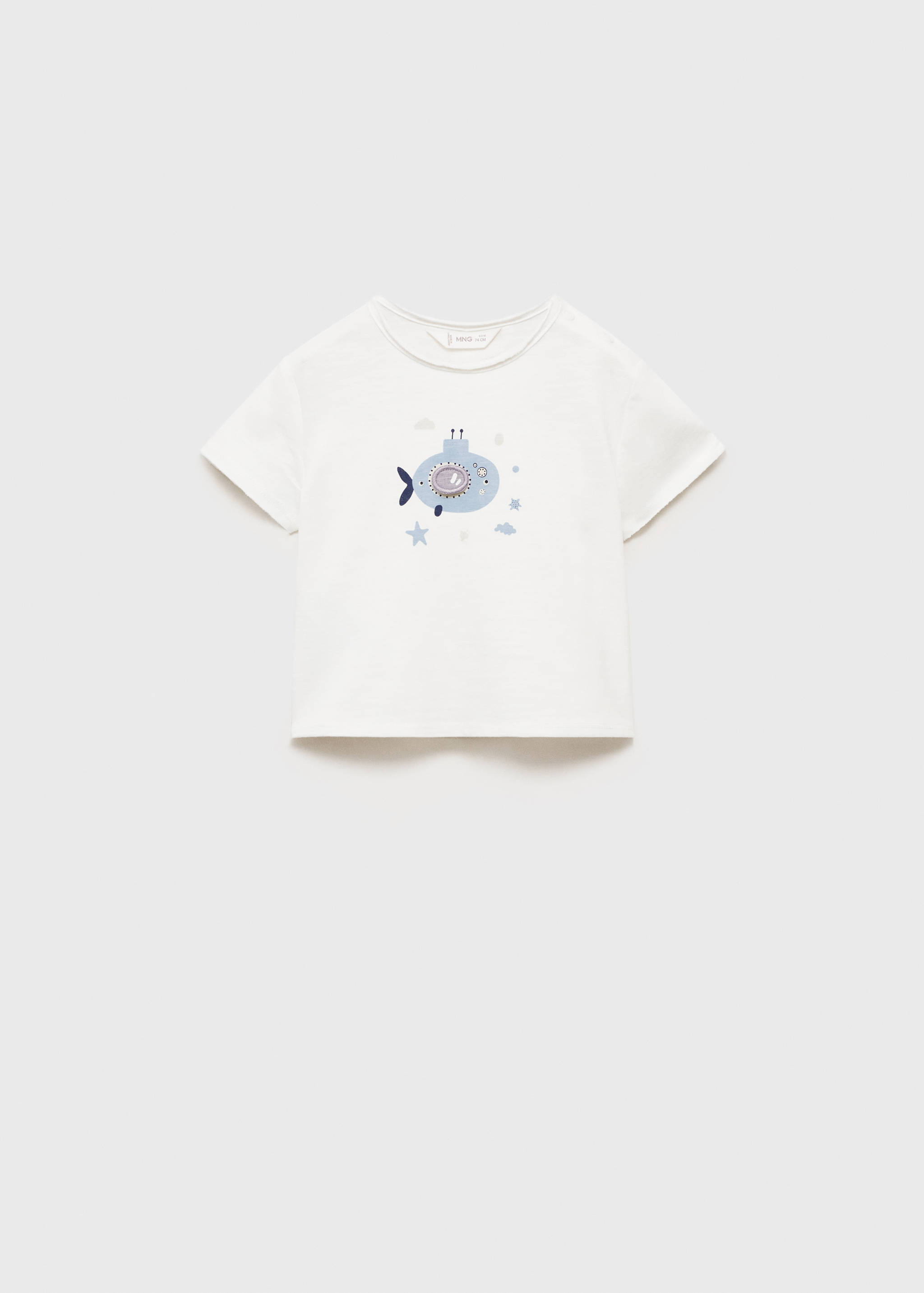 Printed cotton-blend t-shirt - Article without model