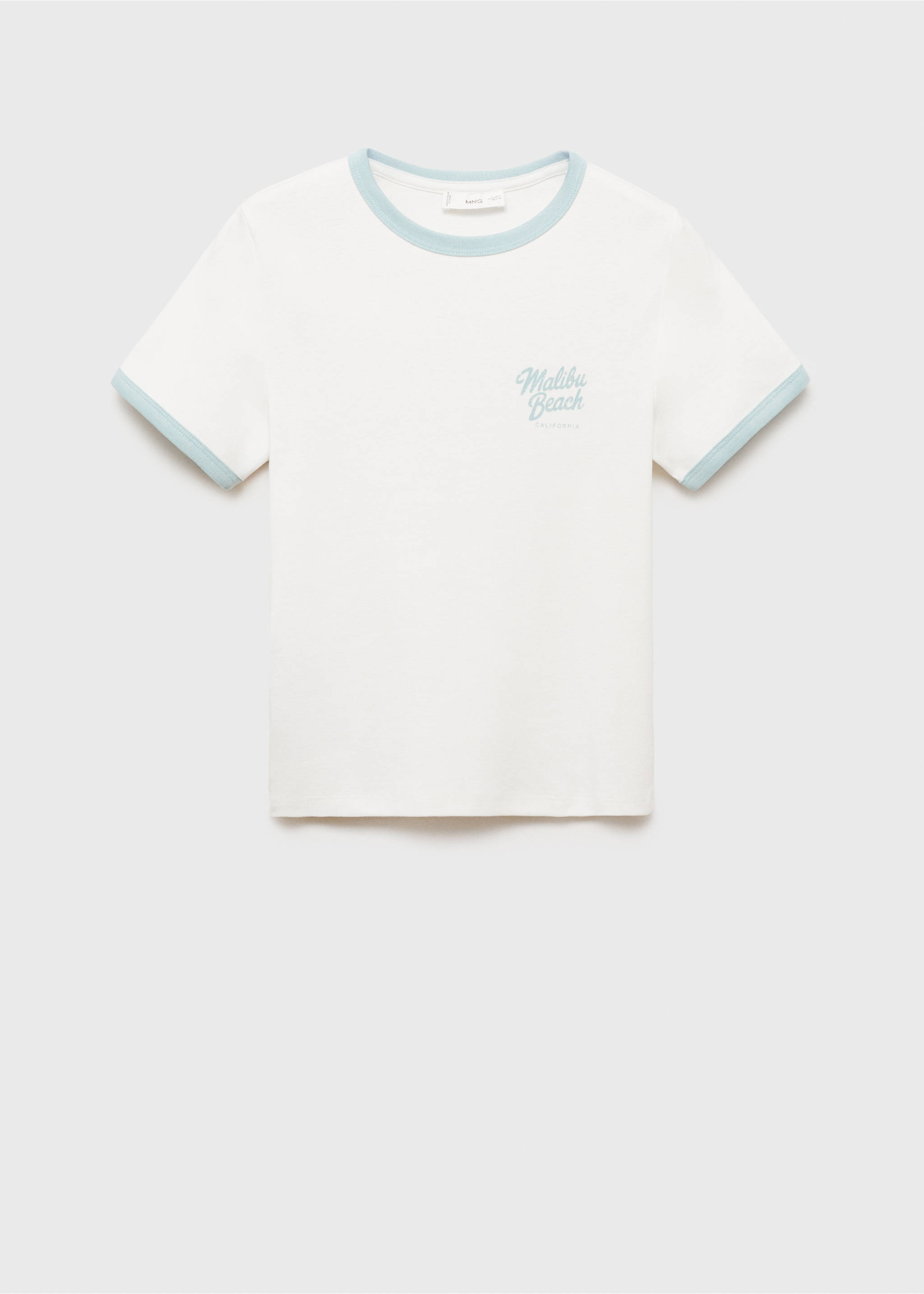 Short-sleeved printed t-shirt - Article without model, Off White. Ref: 17001156-00.