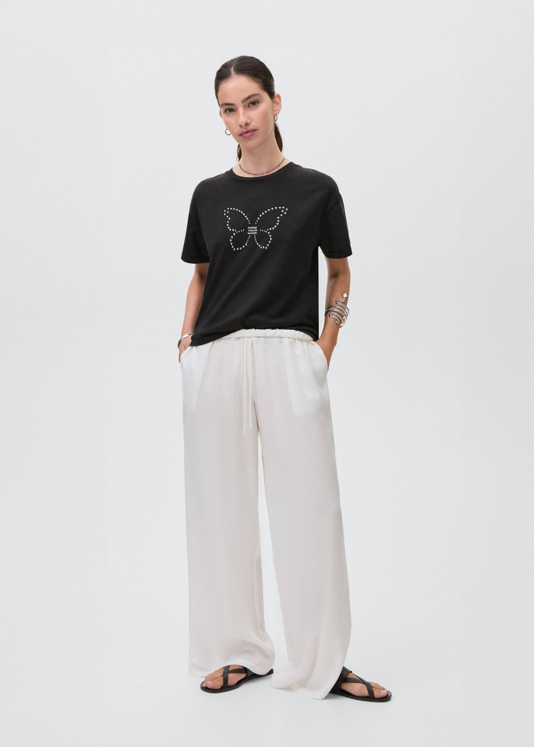 Appliqués butterfly t-shirt - General plane