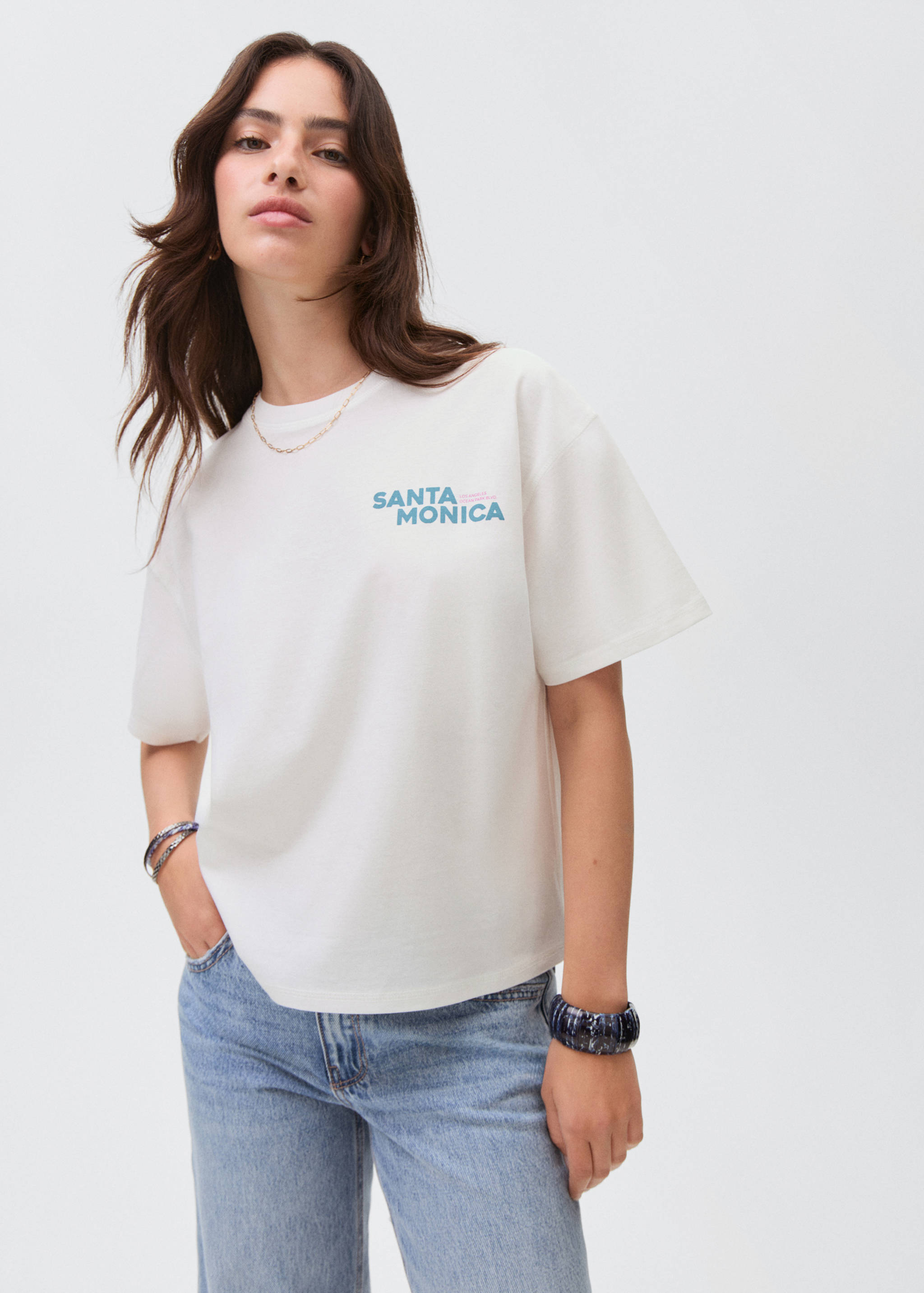 Short-sleeved printed t-shirt - Medium plane