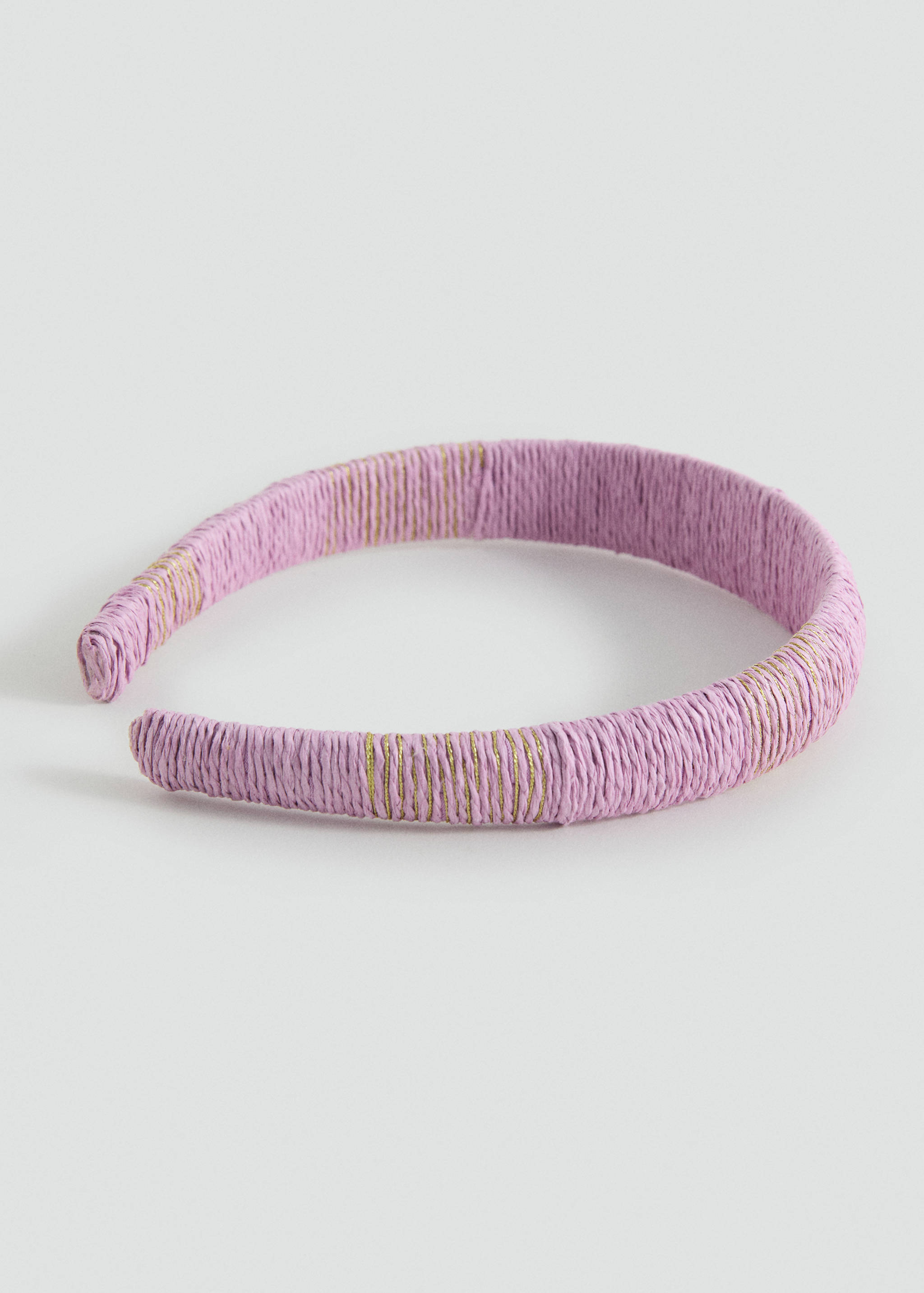 Haarreif aus Raffia-Bast - Mittlere Ansicht