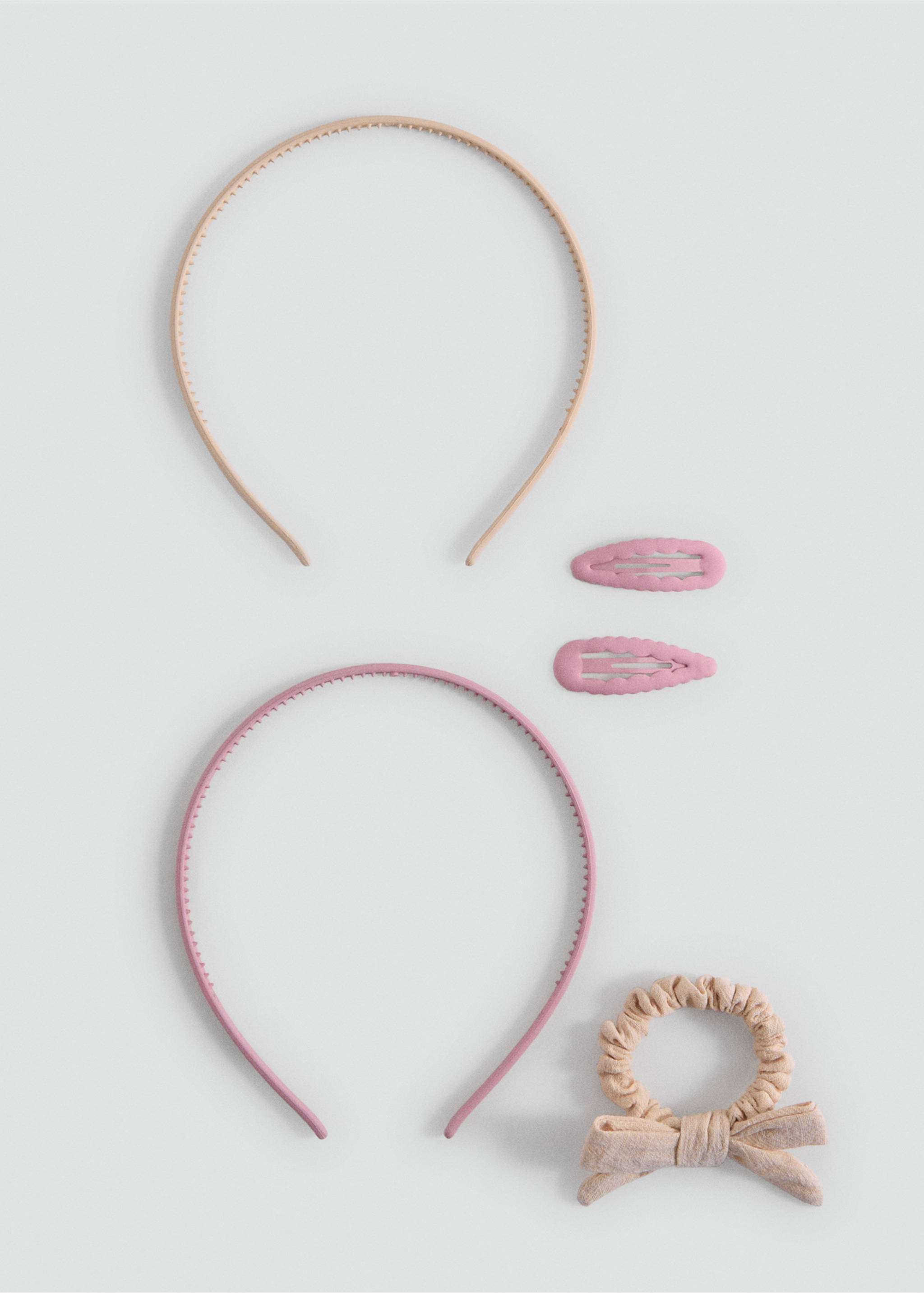 Pack Haarreif und -clips - Artikel ohne Model, Sandfarben. Ref: 17001163-00.