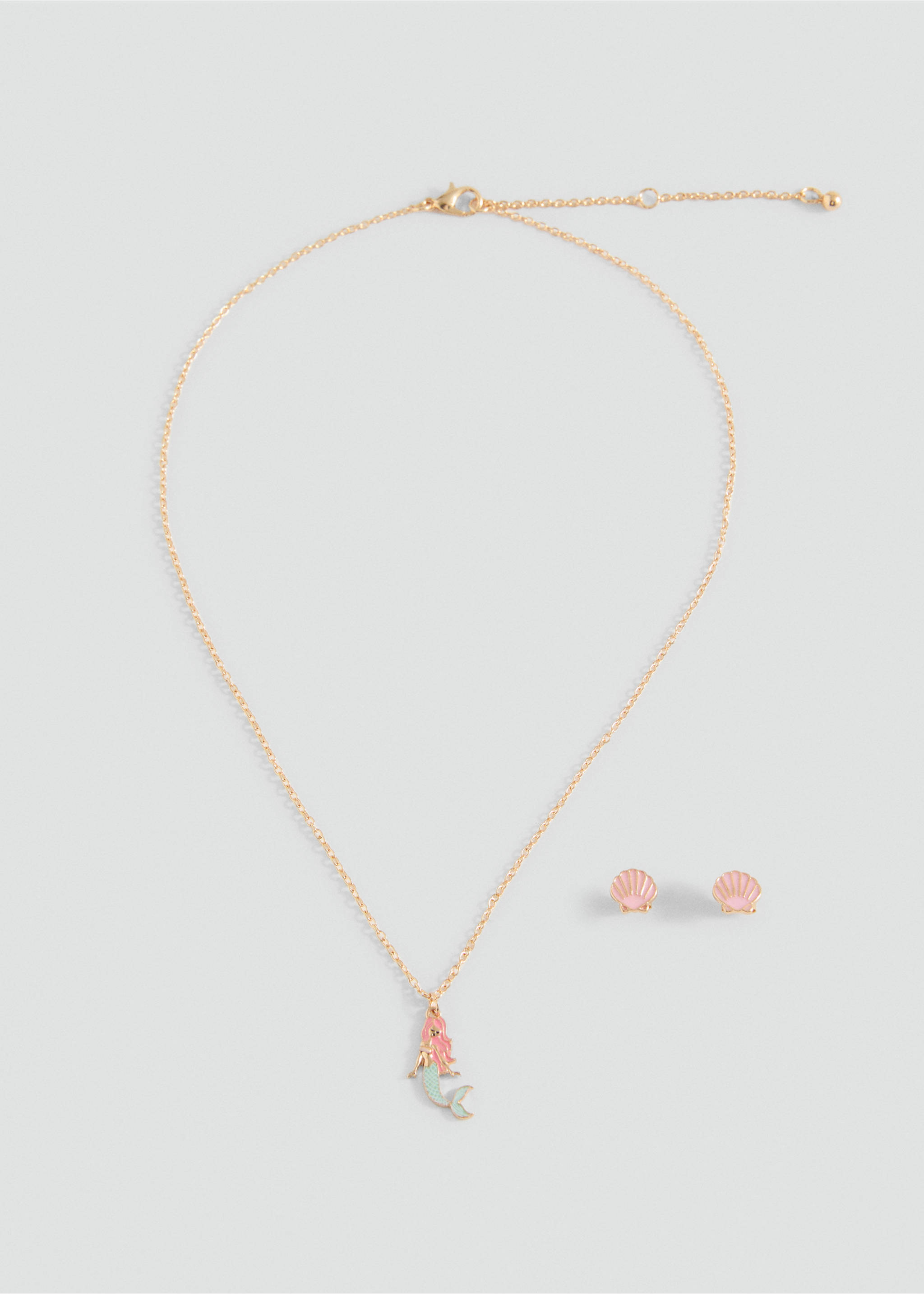 Set aus Halskette und Ohrringen - Artikel ohne Model, Gold. Ref: 17001166-00.