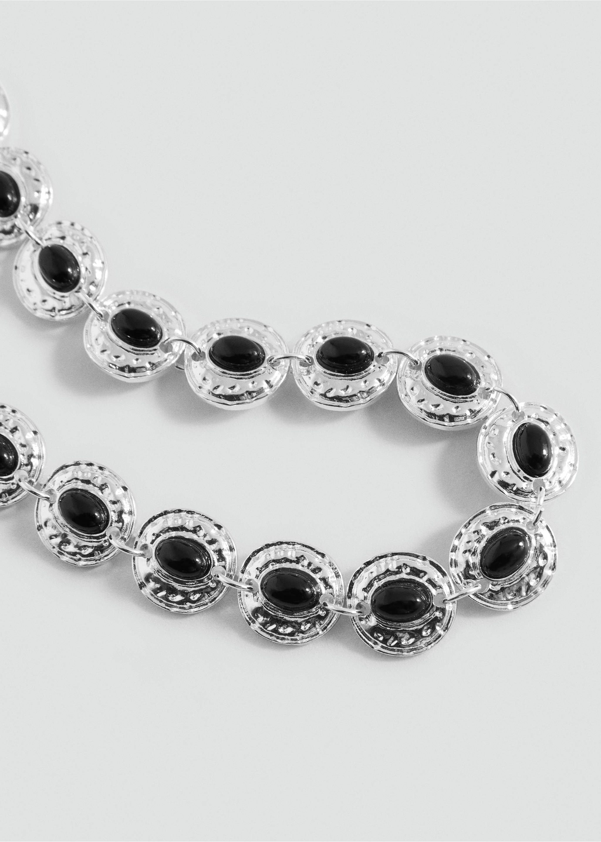 Metal appliqué choker - Medium plane, Silver. Ref: 17001178-00.