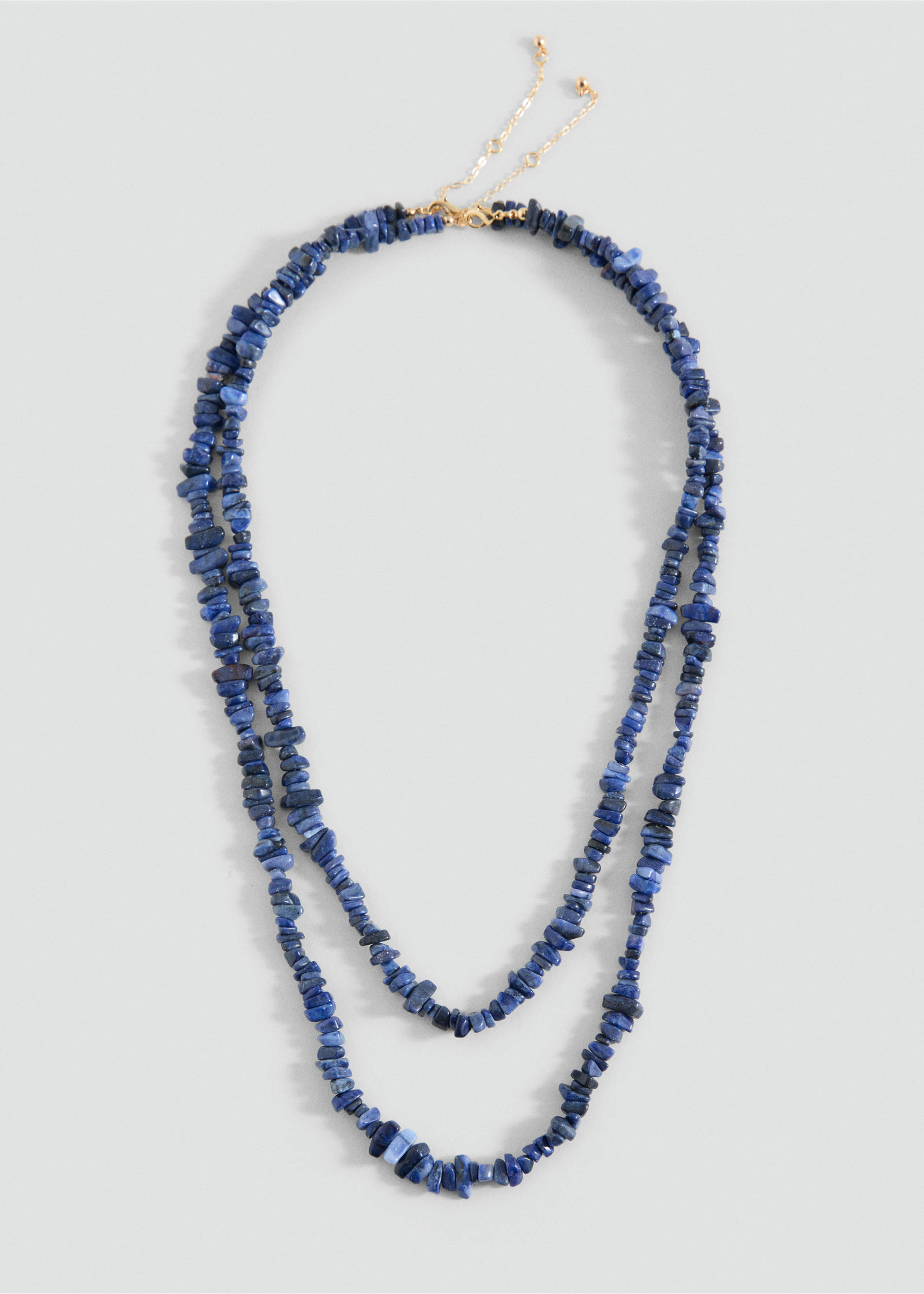 Coral beads necklace - Article without model, Blue. Ref: 17001179-00.