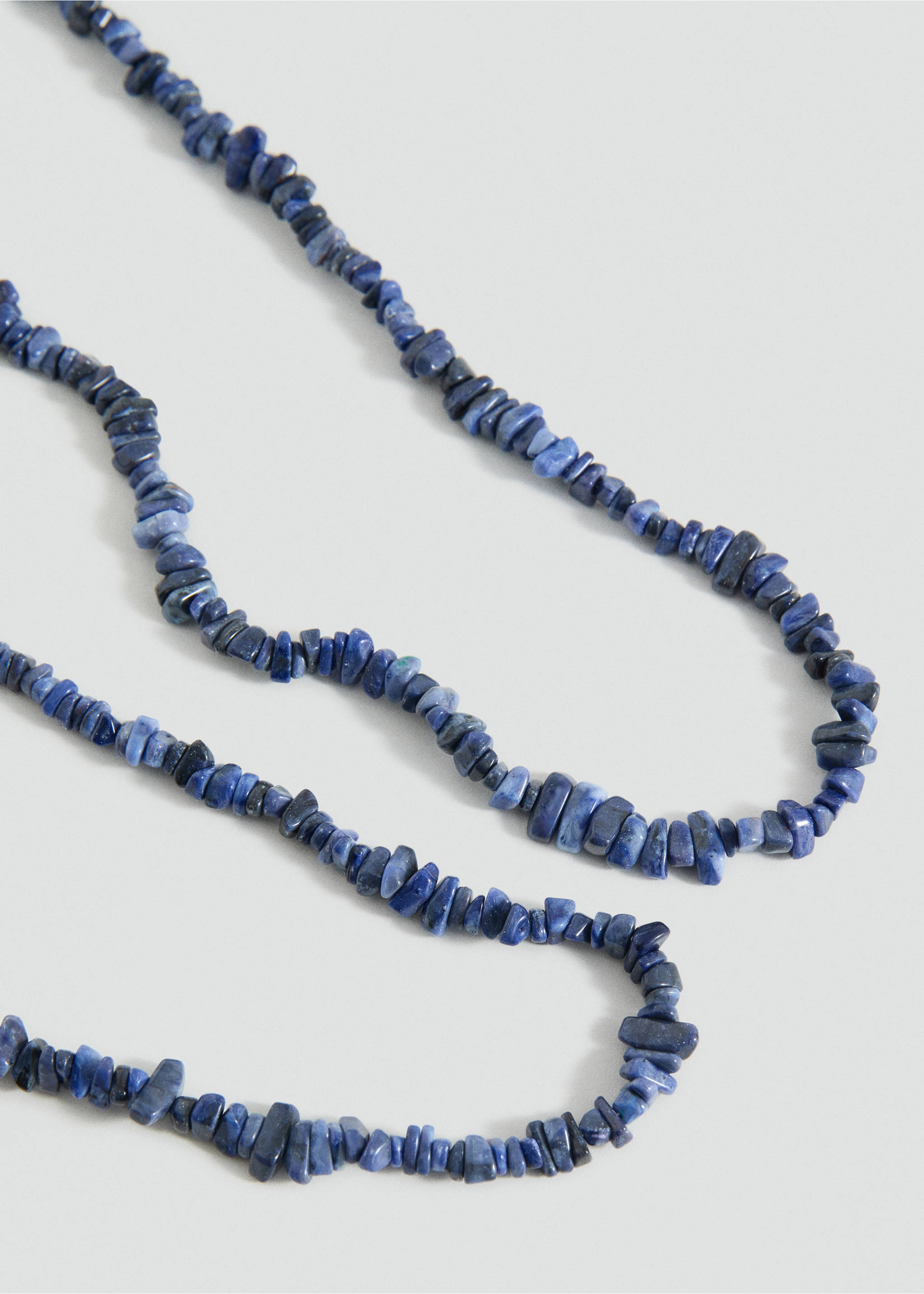 Coral beads necklace - Medium plane, Blue. Ref: 17001179-00.
