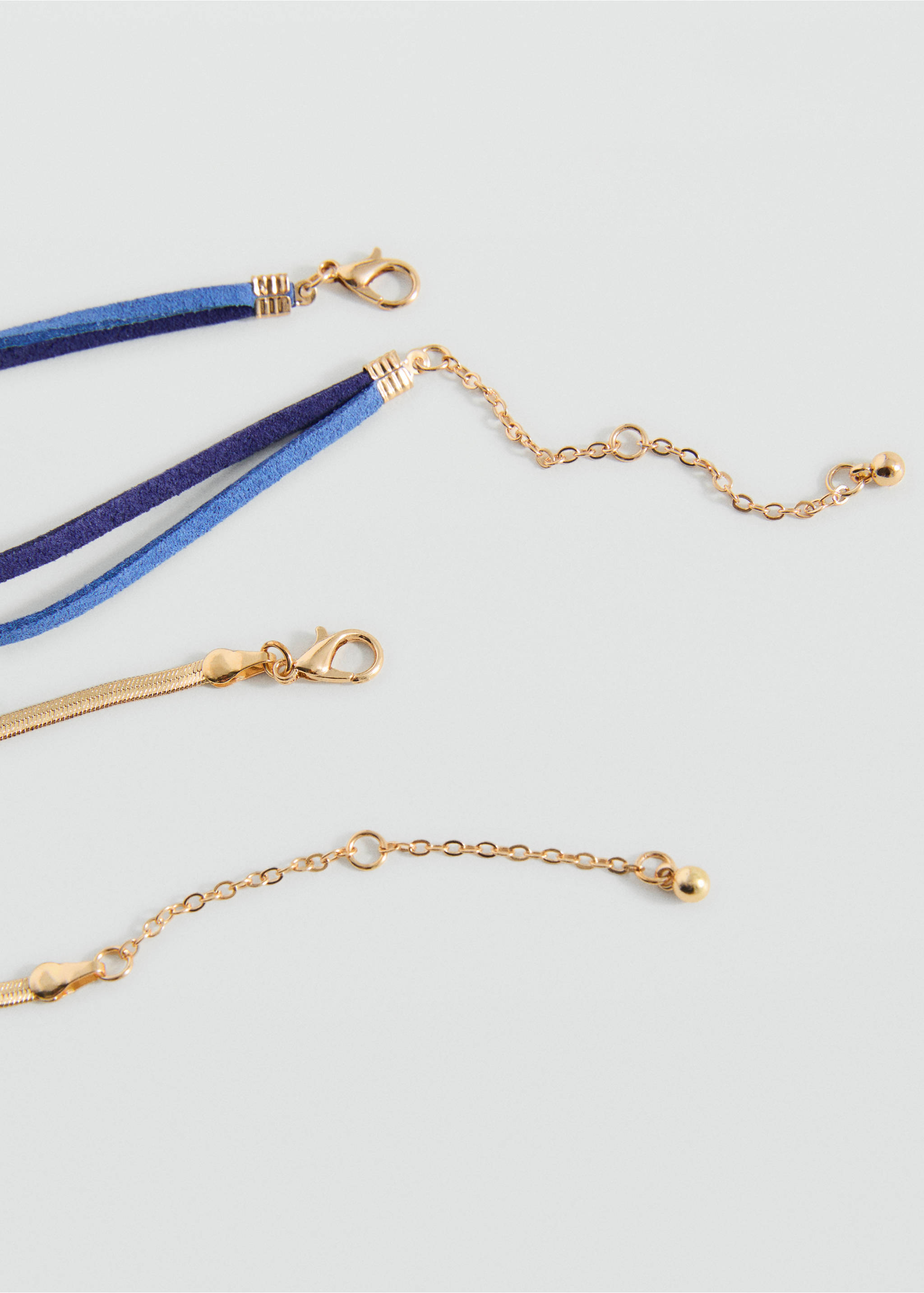 2 pack of necklaces - Details of the article 1, Blue. Ref: 17001181-00.