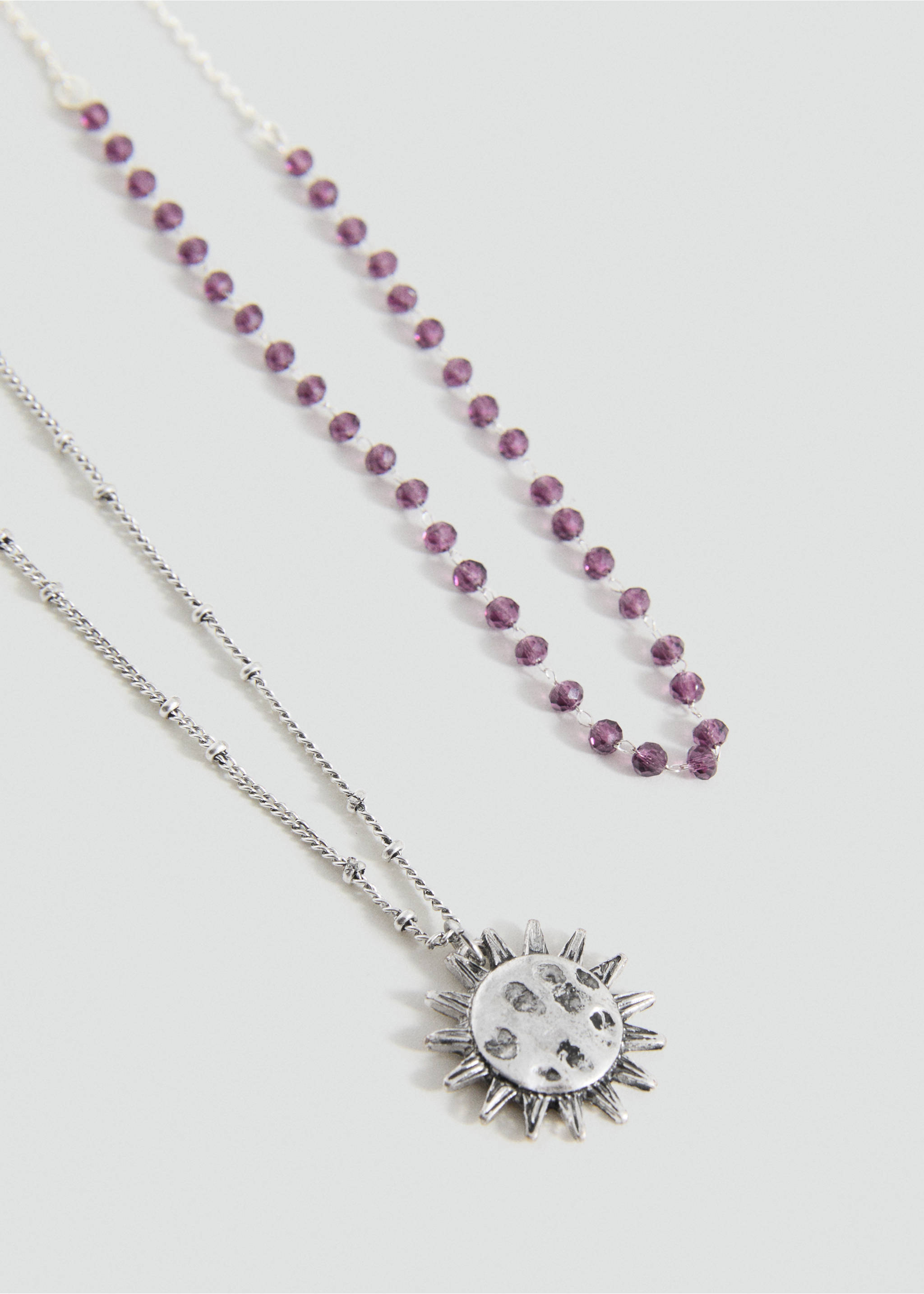 2 pack of necklaces - Medium plane, Silver. Ref: 17001183-00.