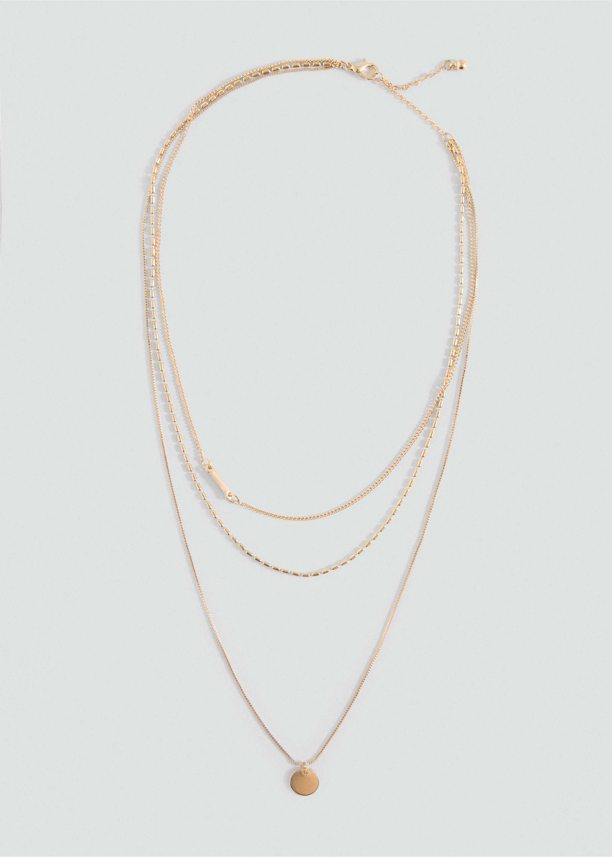 Triple chain necklace - Article without model, Gold. Ref: 17001186-00.