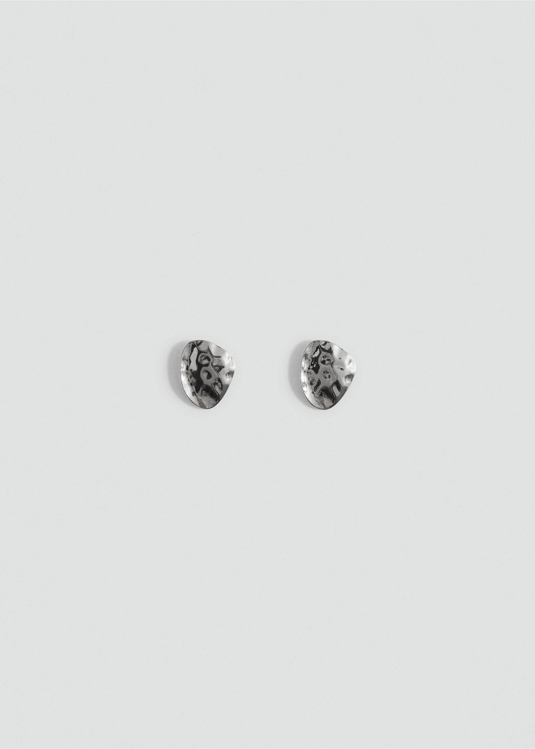Ovale Metallohrringe - Artikel ohne Model, Silber. Ref: 17001191-00.