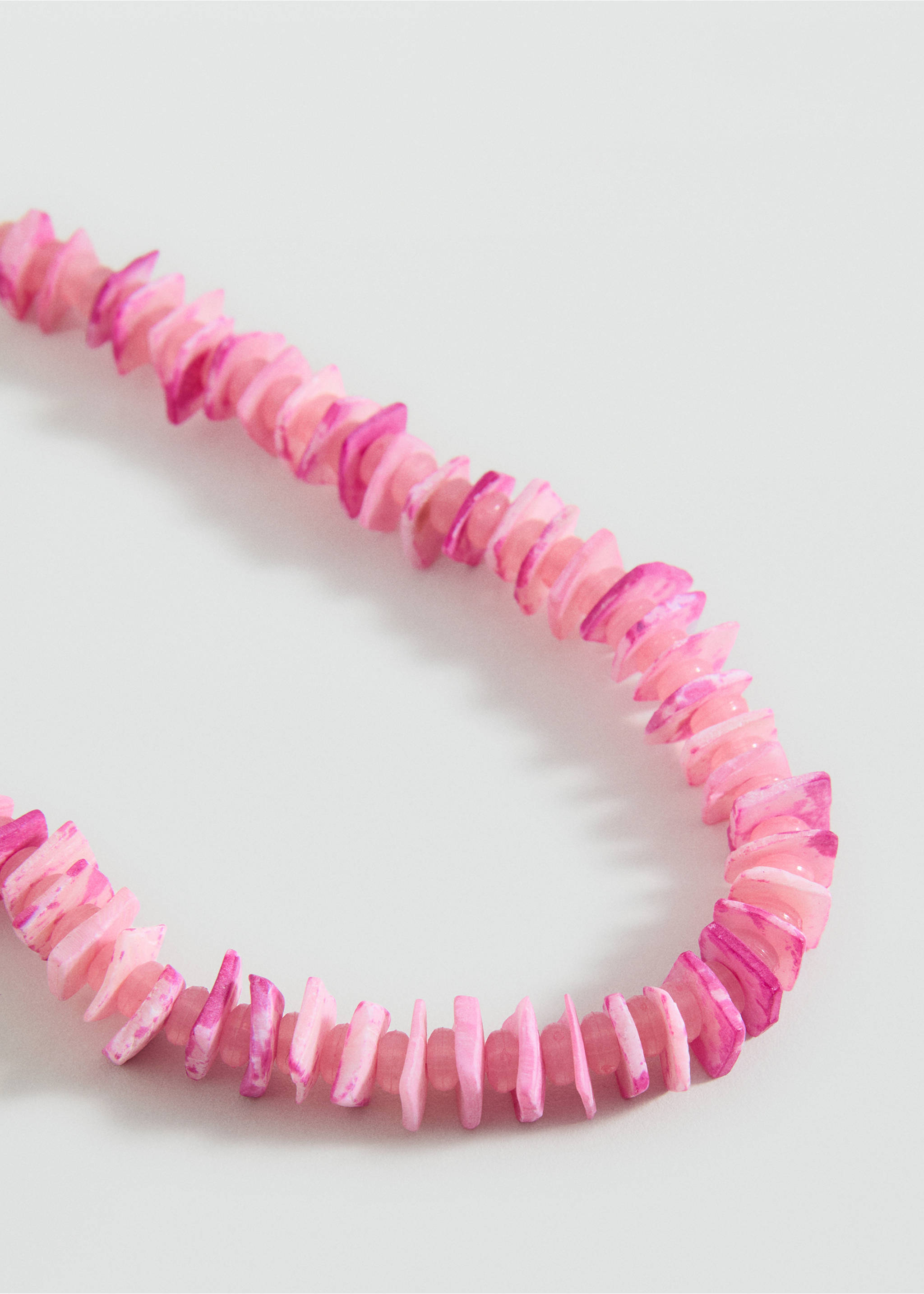 Mixed bead necklace - Medium plane, Pink. Ref: 17001193-00.