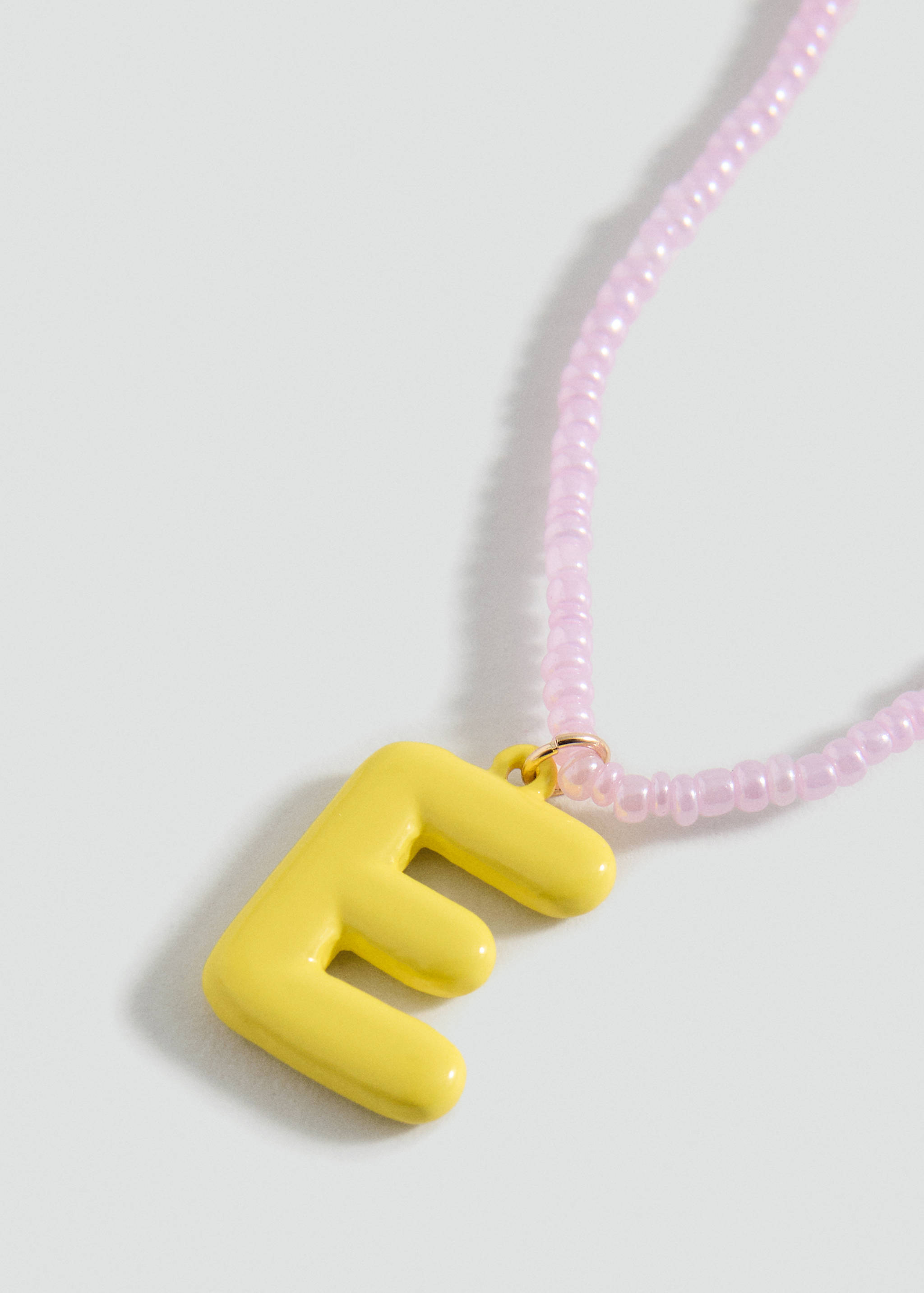 Letters bead necklace - Medium plane