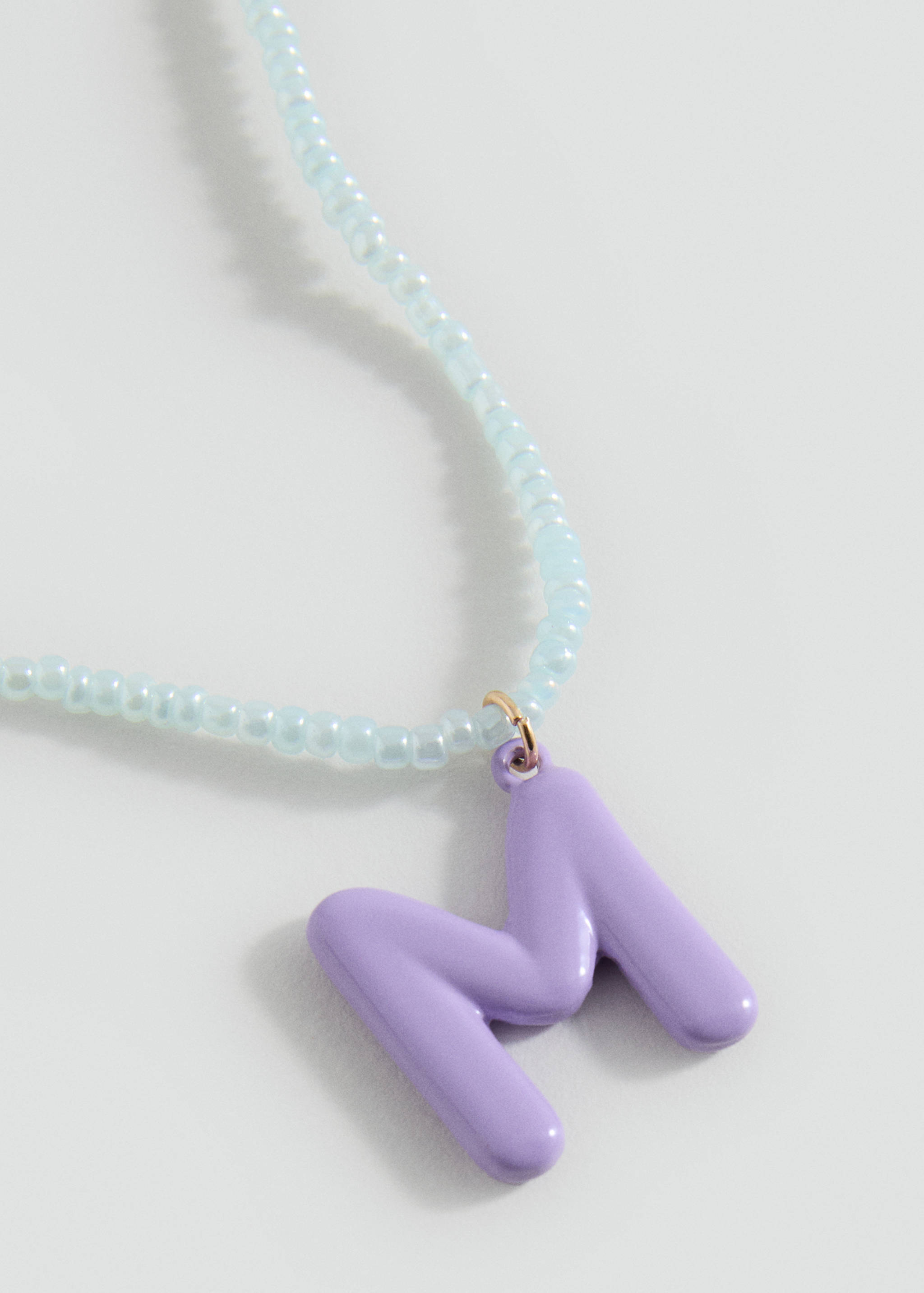 Letters bead necklace - Medium plane