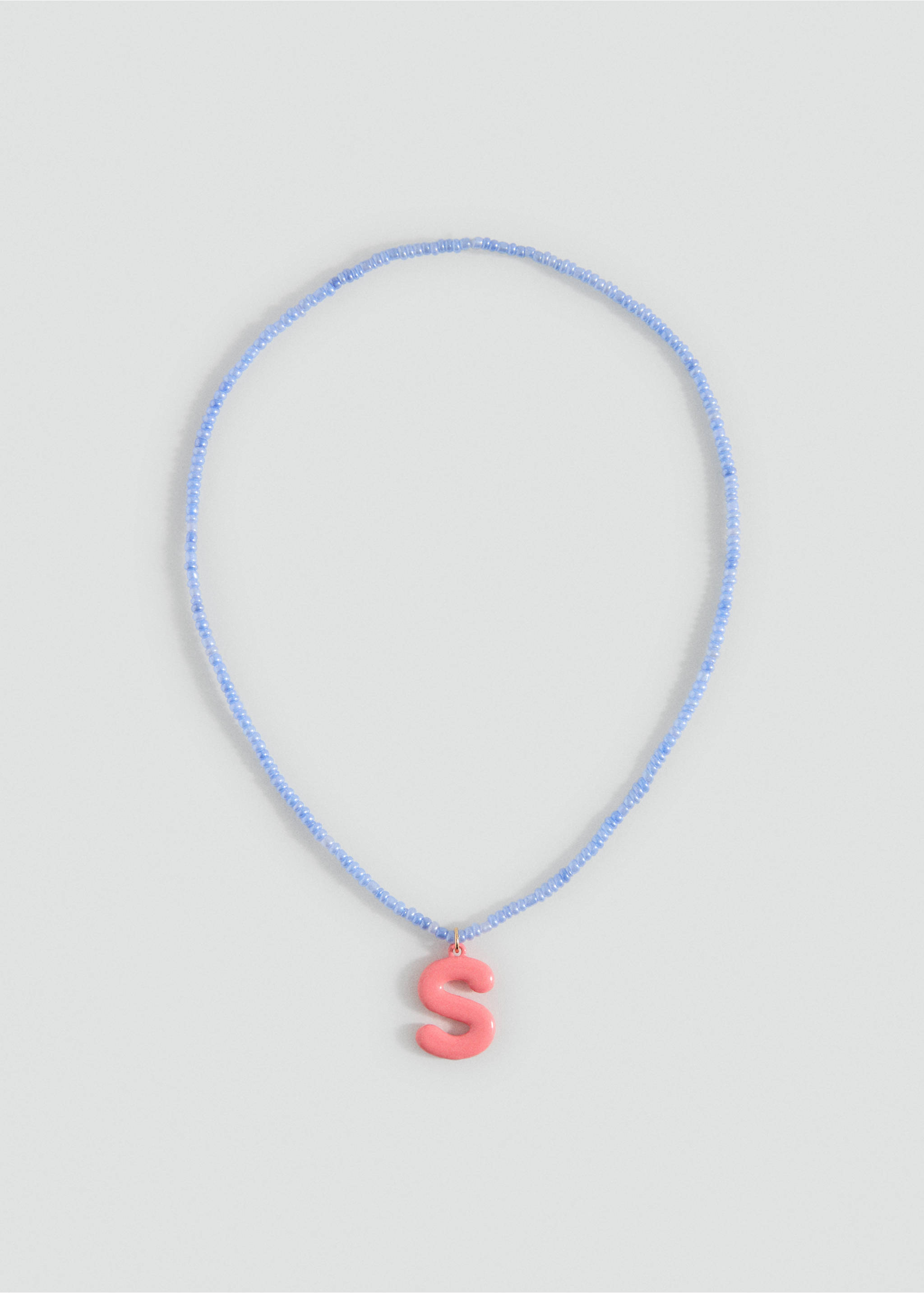 Letters bead necklace - Article without model, Coral Red. Ref: 17001199-00.