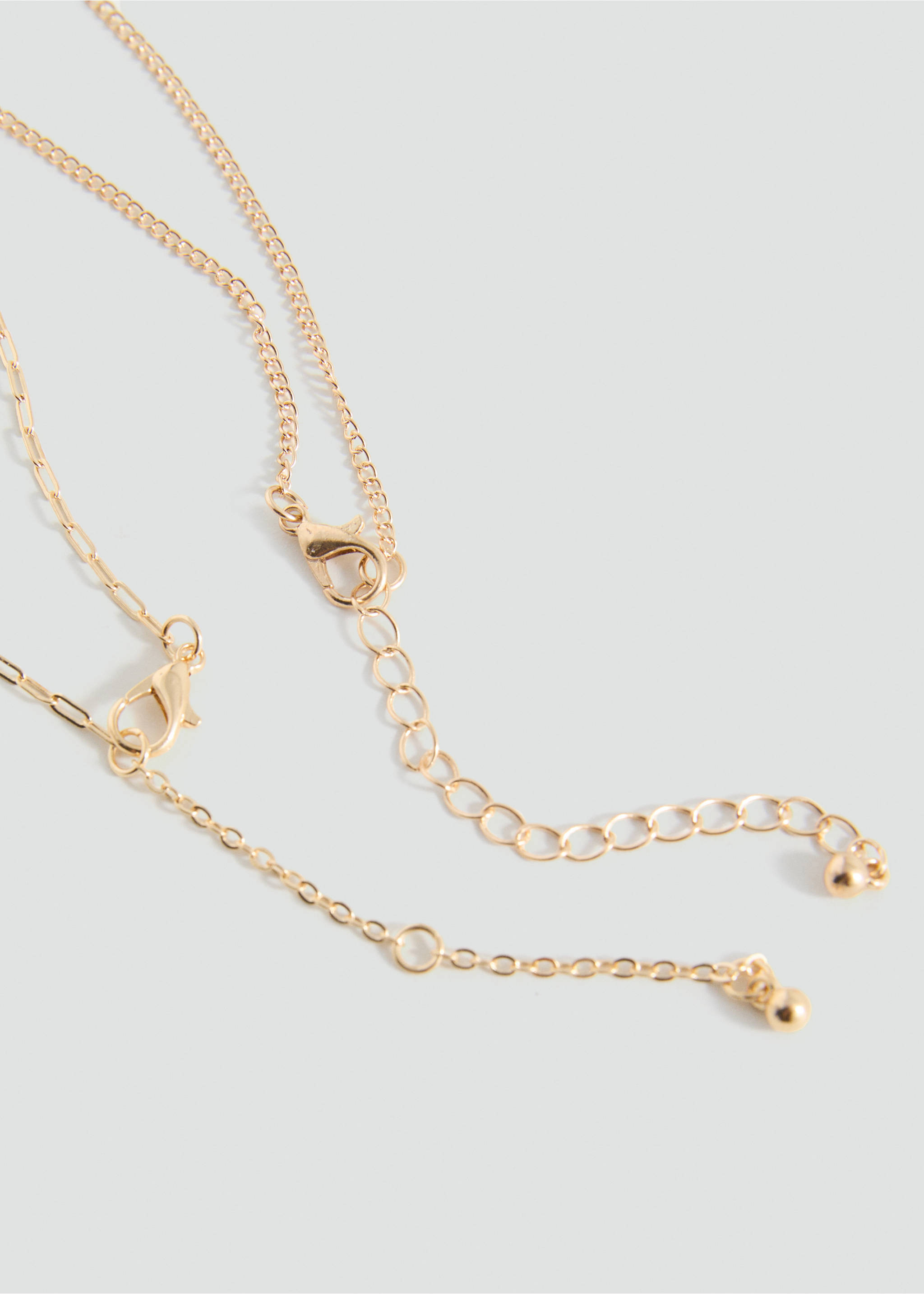 2 pack of necklaces - Details of the article 1, Gold. Ref: 17001200-00.