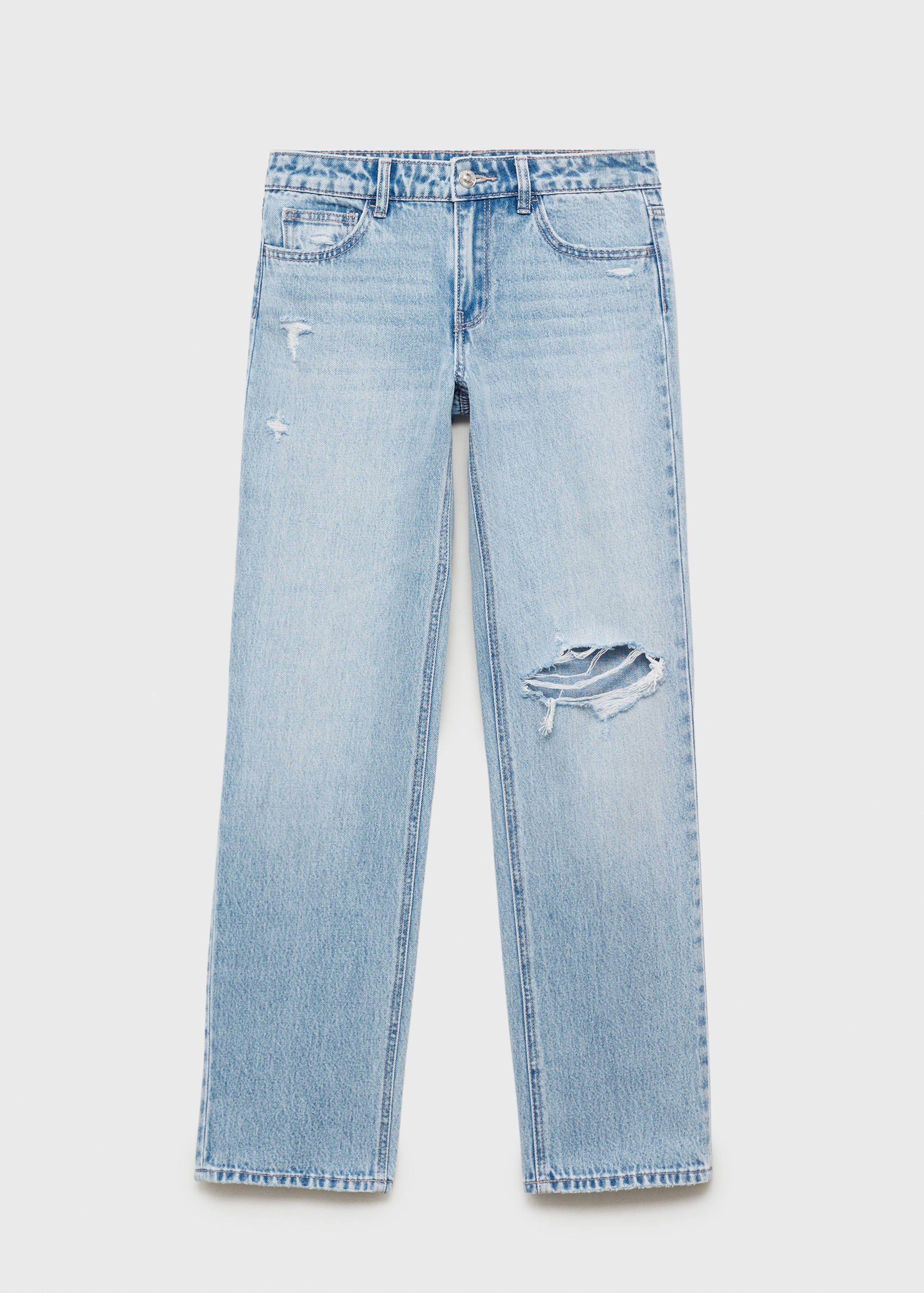 Ripped straight-fit jeans - Article without model