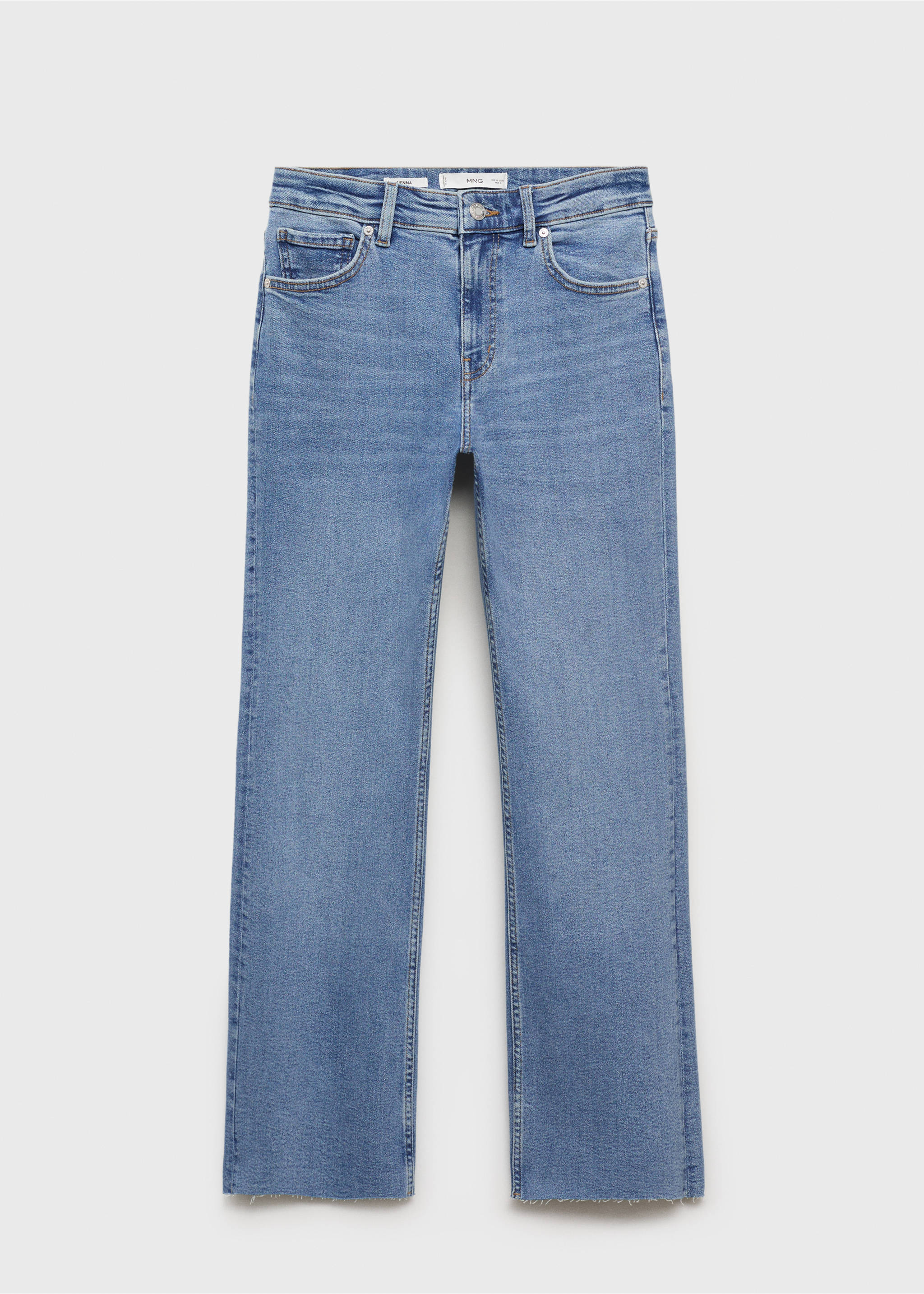 Sienna flared cropped jeans - Article without model, Medium Blue. Ref: 17001205-00.