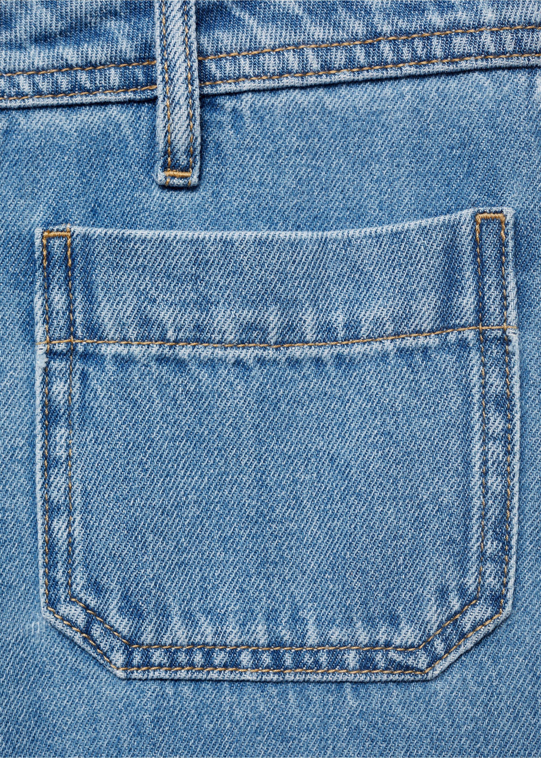 High-rise wide leg  jeans with pockets - Details of the article 0, Medium Blue. Ref: 17001208-00.