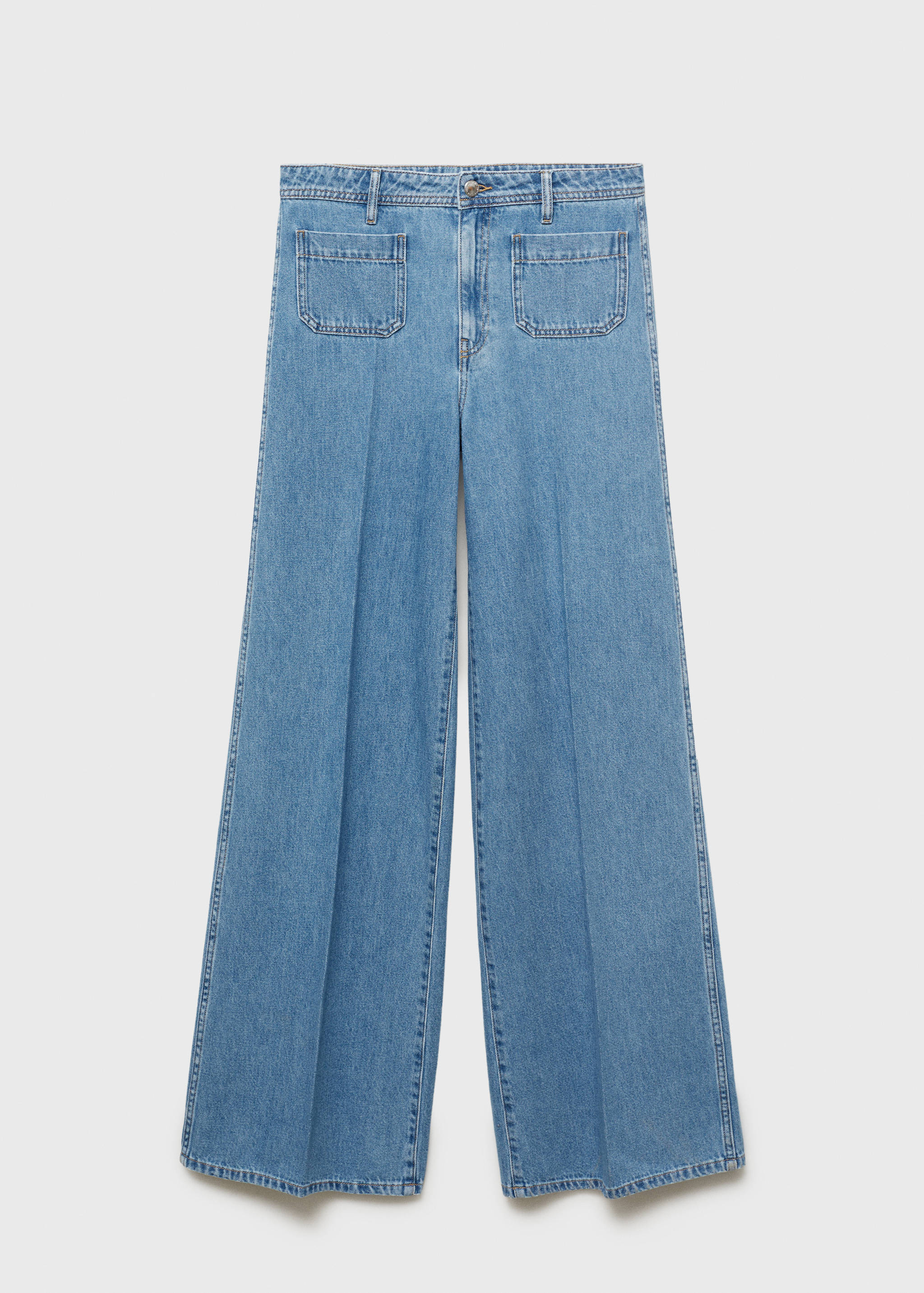 Jeans wideleg bolsillos tiro alto - Artículo sin modelo
