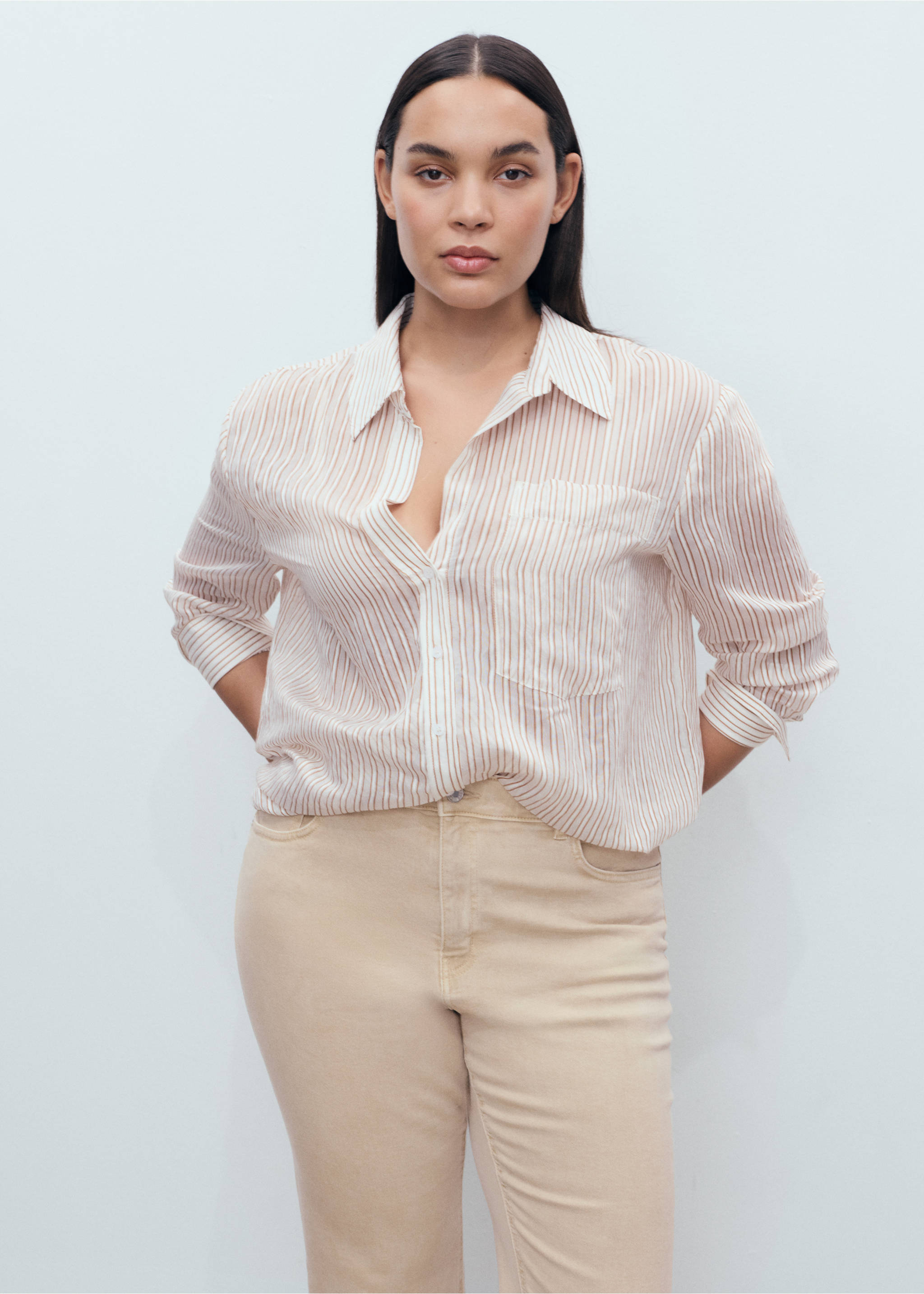 Jean Sienna flare crop - Détail de l'article 5, Sable. Ref: 17001209-00.