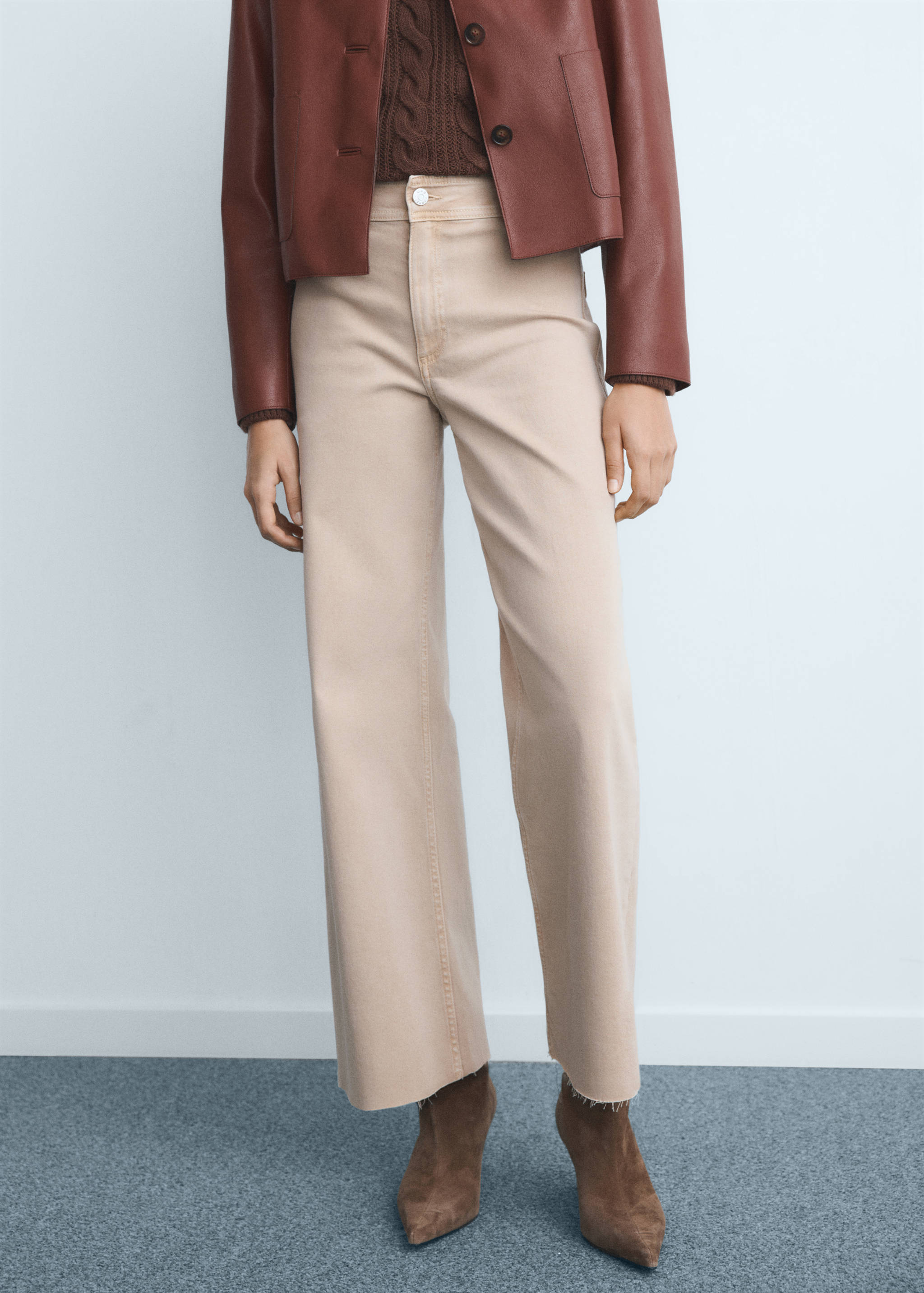 Jean style jupe-culotte Catherin taille haute - Plan moyen