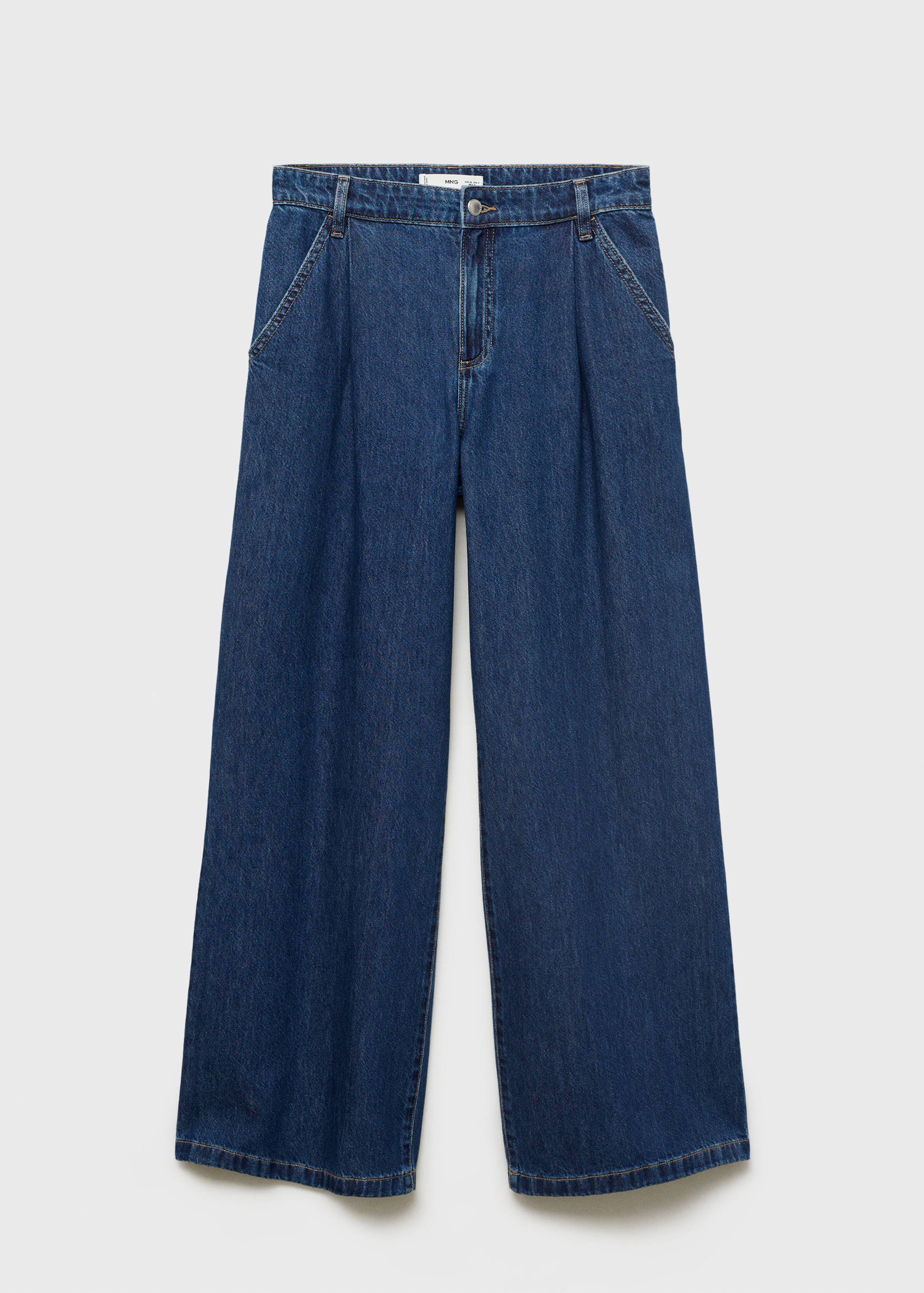 Wide leg pleated jeans - Article without model