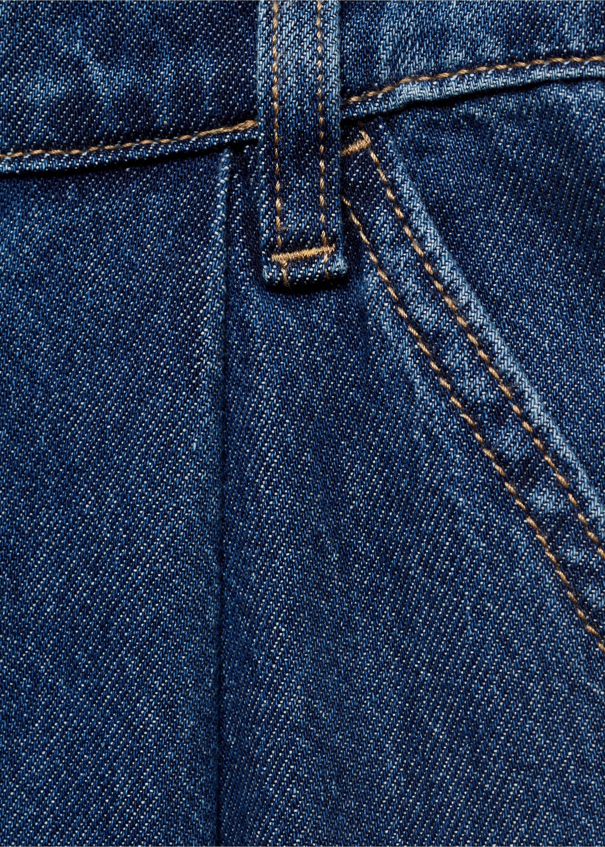 Wide leg pleated jeans - Details of the article 8, Open Blue. Ref: 17001212-00.