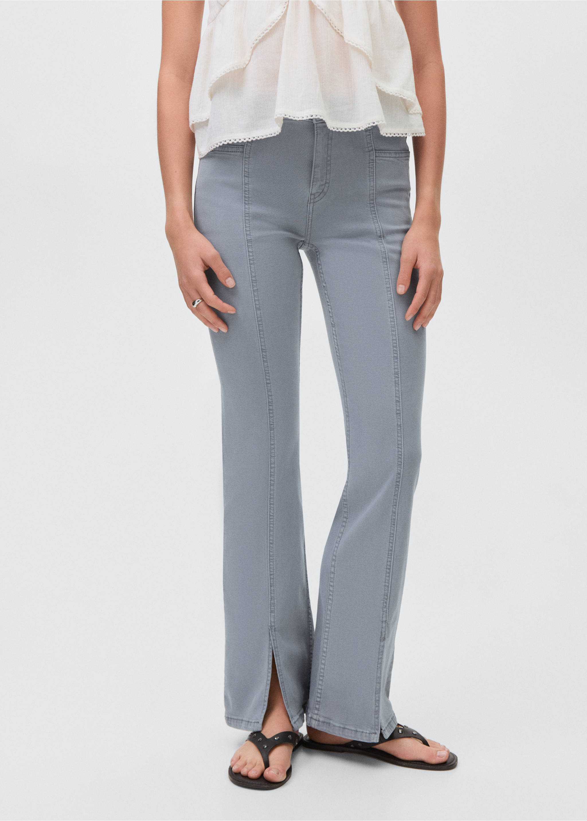 Jean flare ouverture - Plan moyen, Bleu. Ref: 17001213-00.