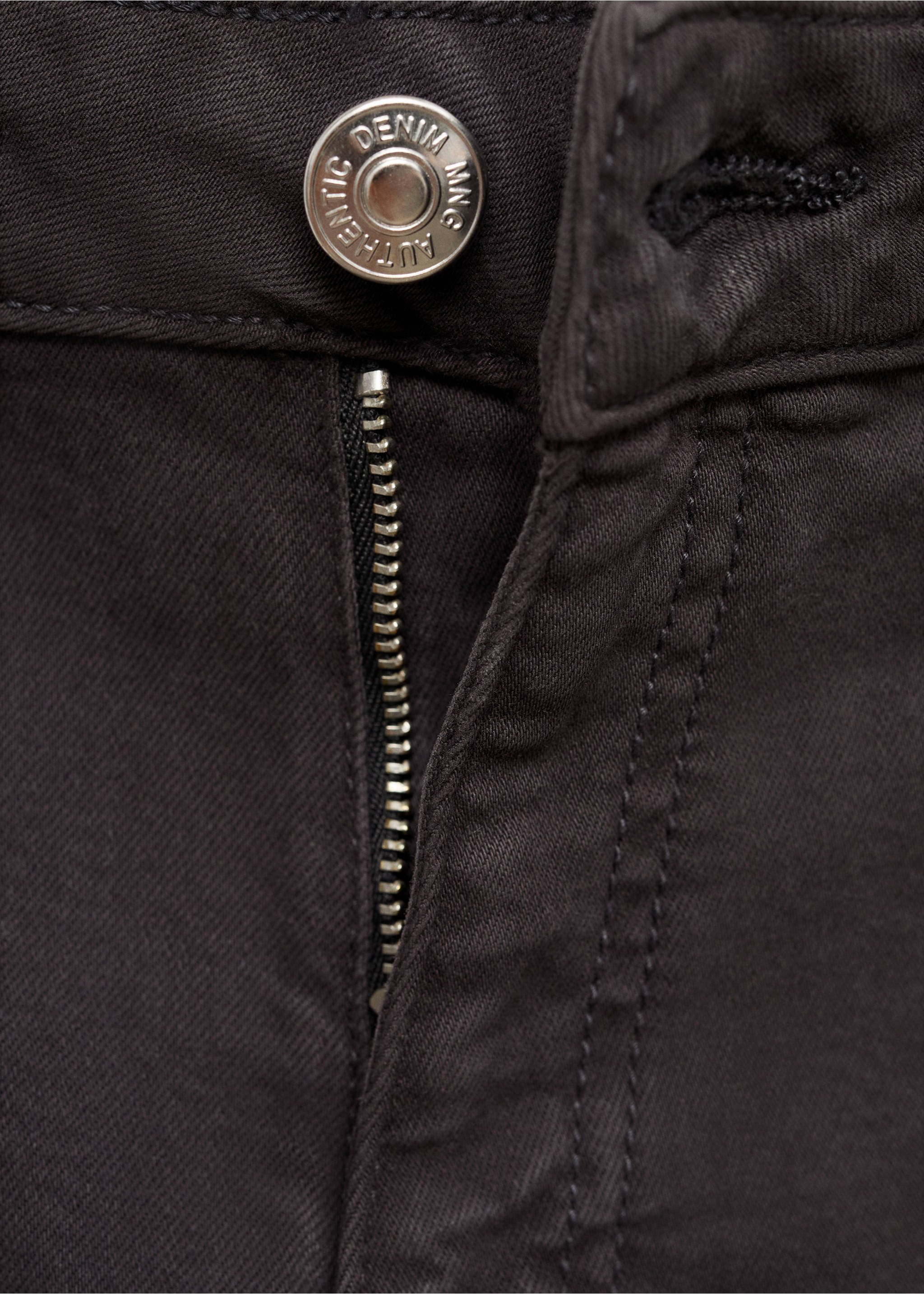 Flared Jeans mit Schlitz - Detail des Artikels 8, Anthrazit. Ref: 17001214-00.