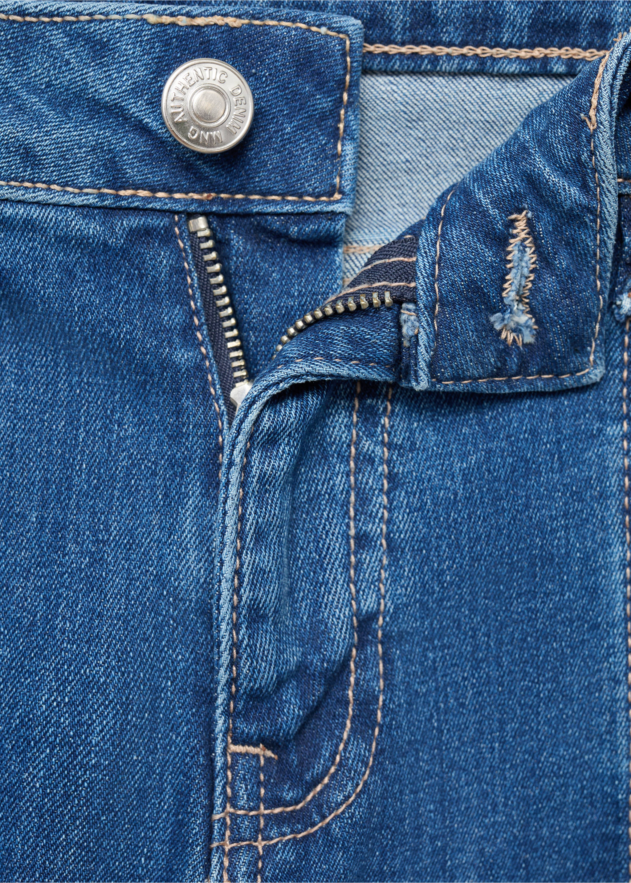 Flared jeans with stars - Details of the article 8, Dark Blue. Ref: 17001216-00.