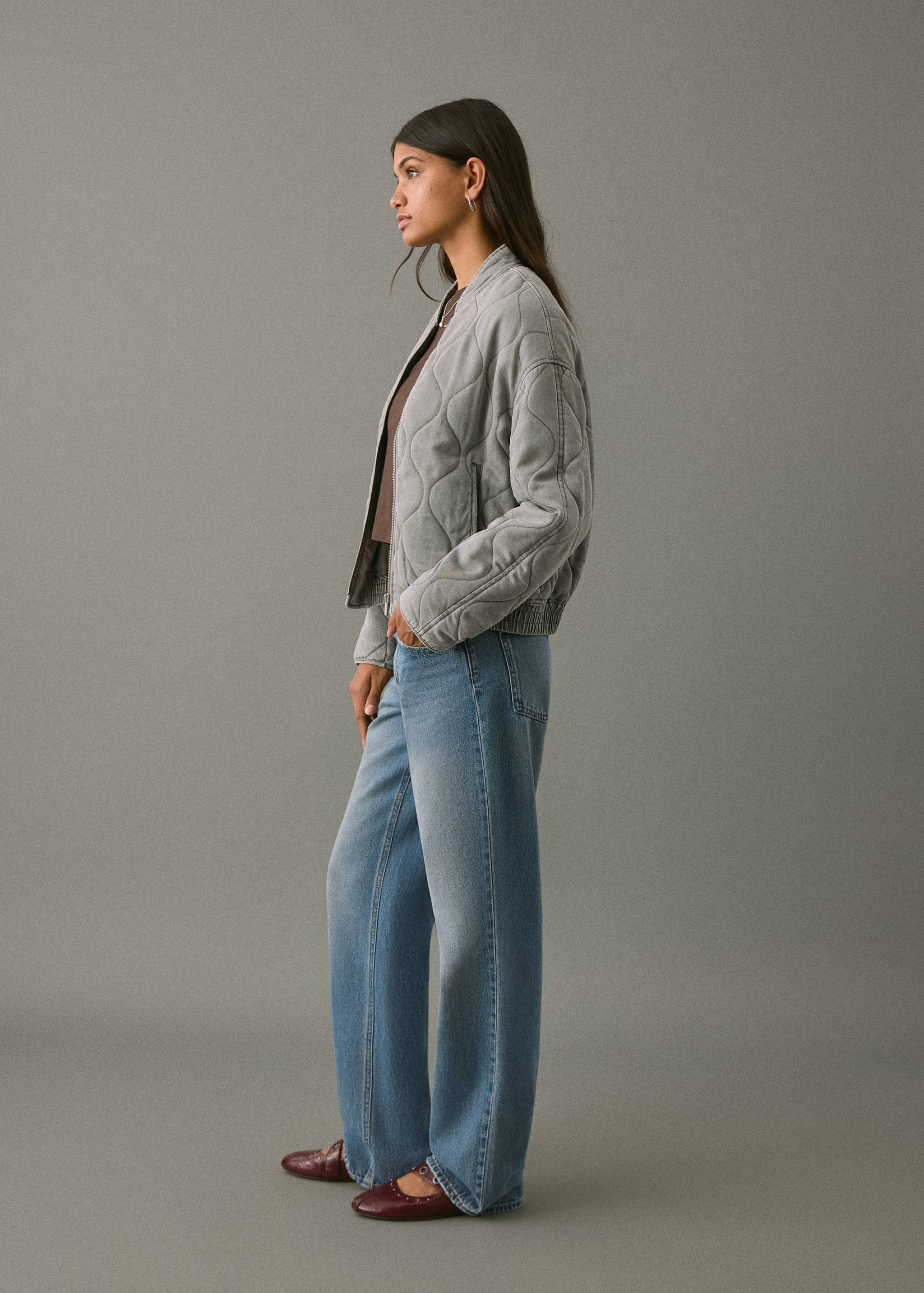 Jeans straight fit - Plano medio