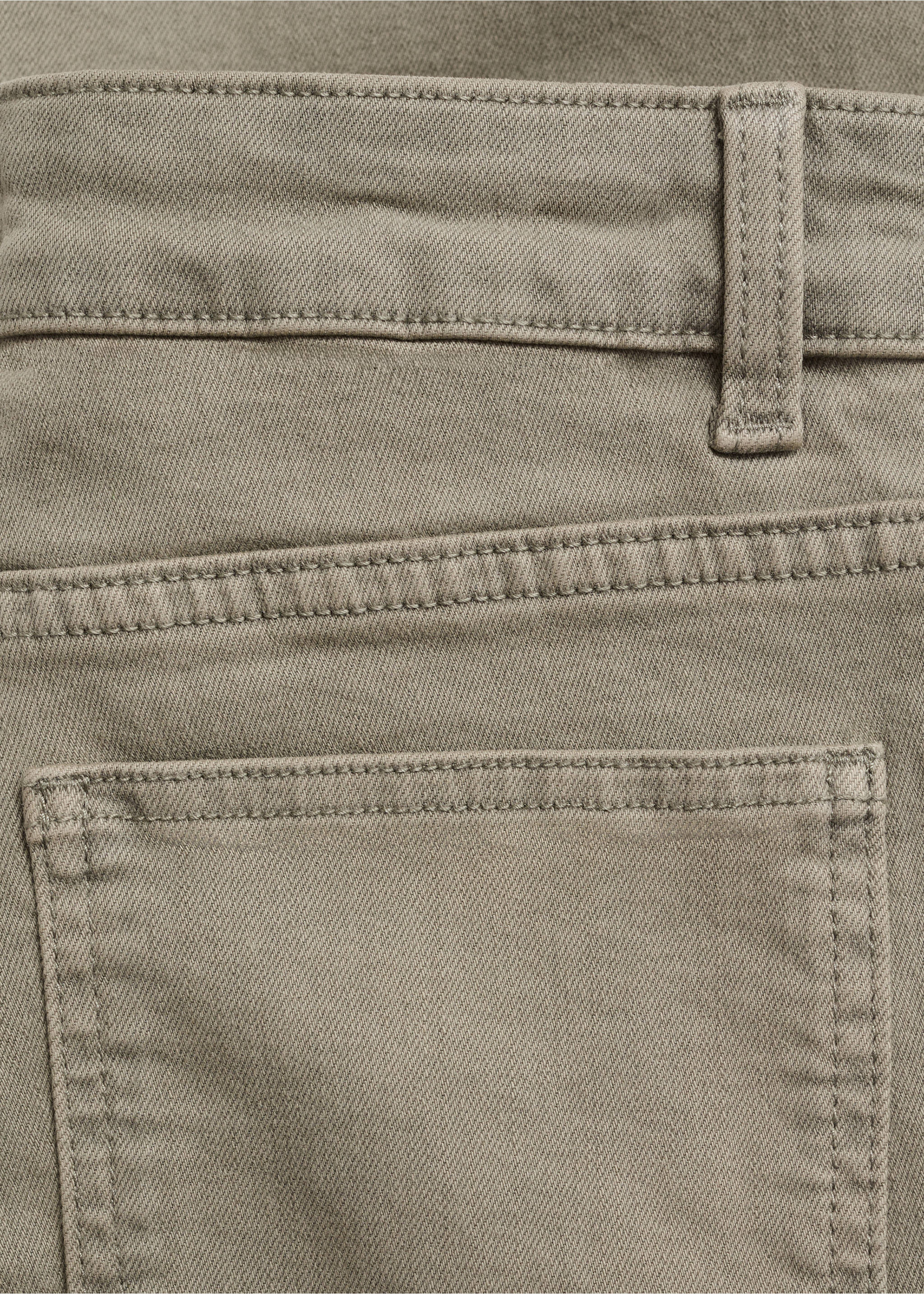 Decorative seam flared jeans - Details of the article 0, Khaki. Ref: 17001220-00.