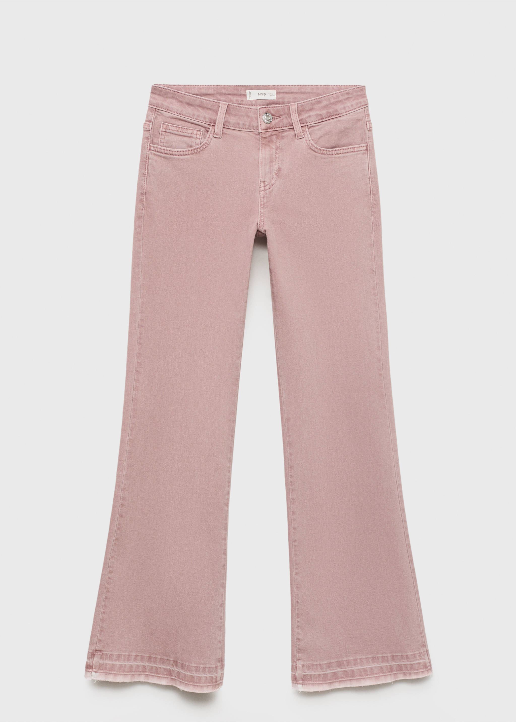 Decorative seam flared jeans - Article without model, Pastel Pink. Ref: 17001221-00.