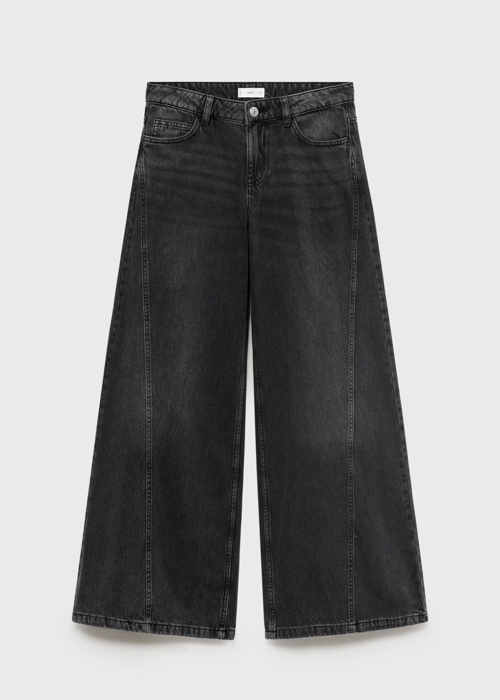 Wide leg jeans with seam detail - Article without model