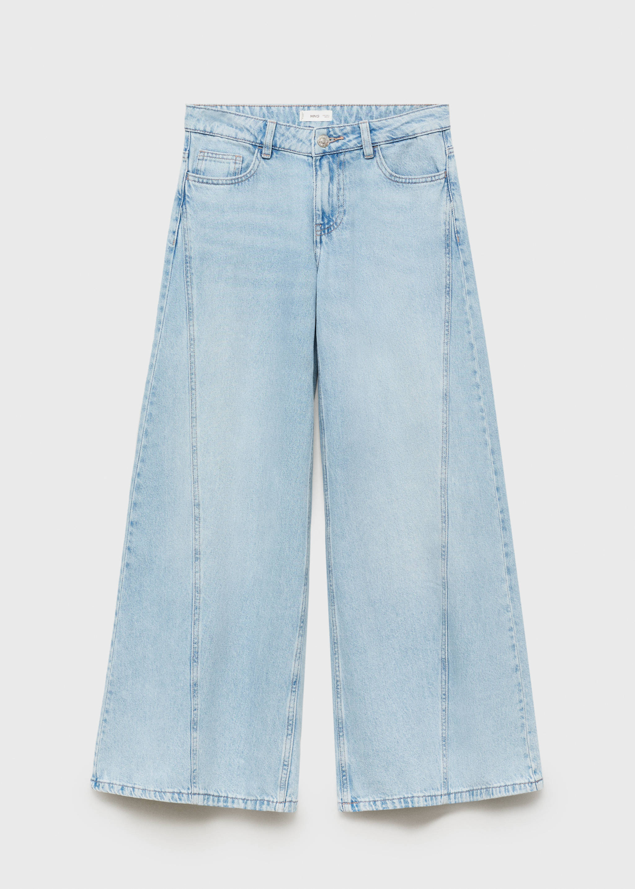 Wide leg jeans with seam detail - Article without model