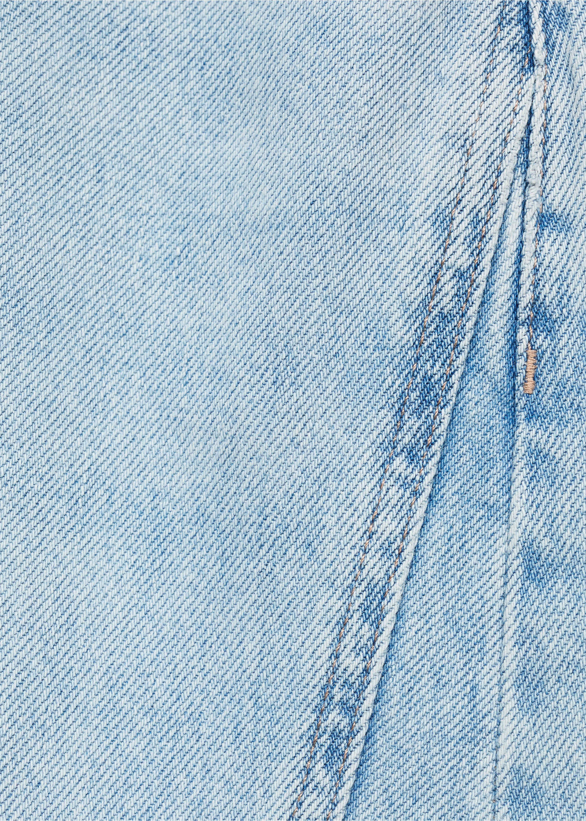 Wide leg jeans with seam detail - Details of the article 0, Light Blue. Ref: 17001223-00.