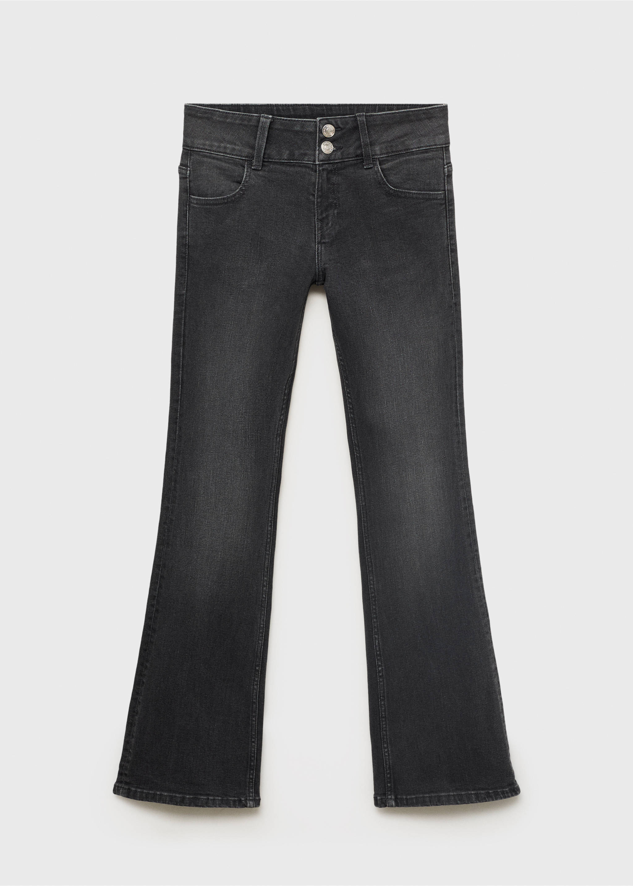 Low-waist flared jeans - Artikel zonder model, Black denim. Ref: 17001224-00.