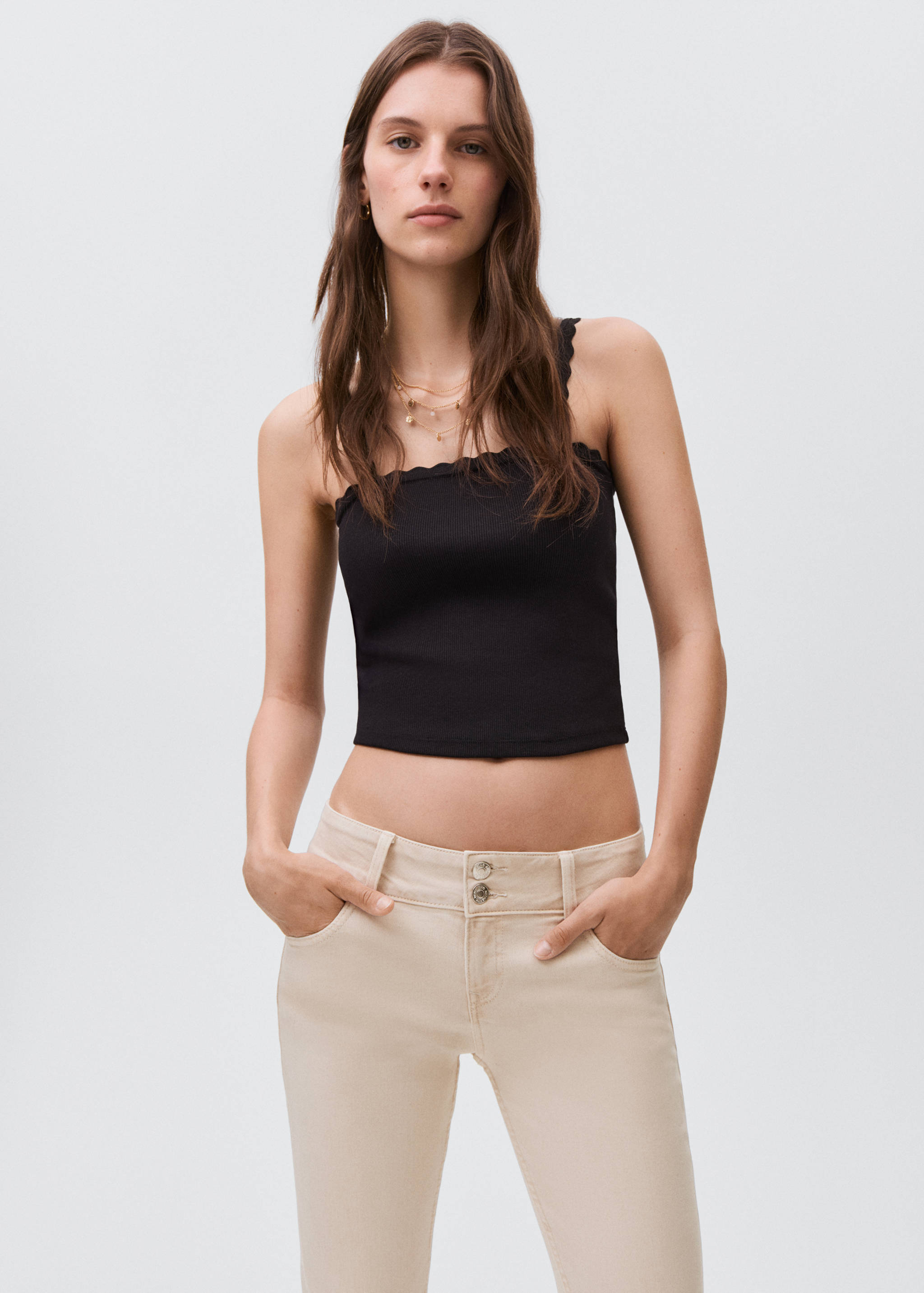 Low-waist flared jeans - Details of the article 3
