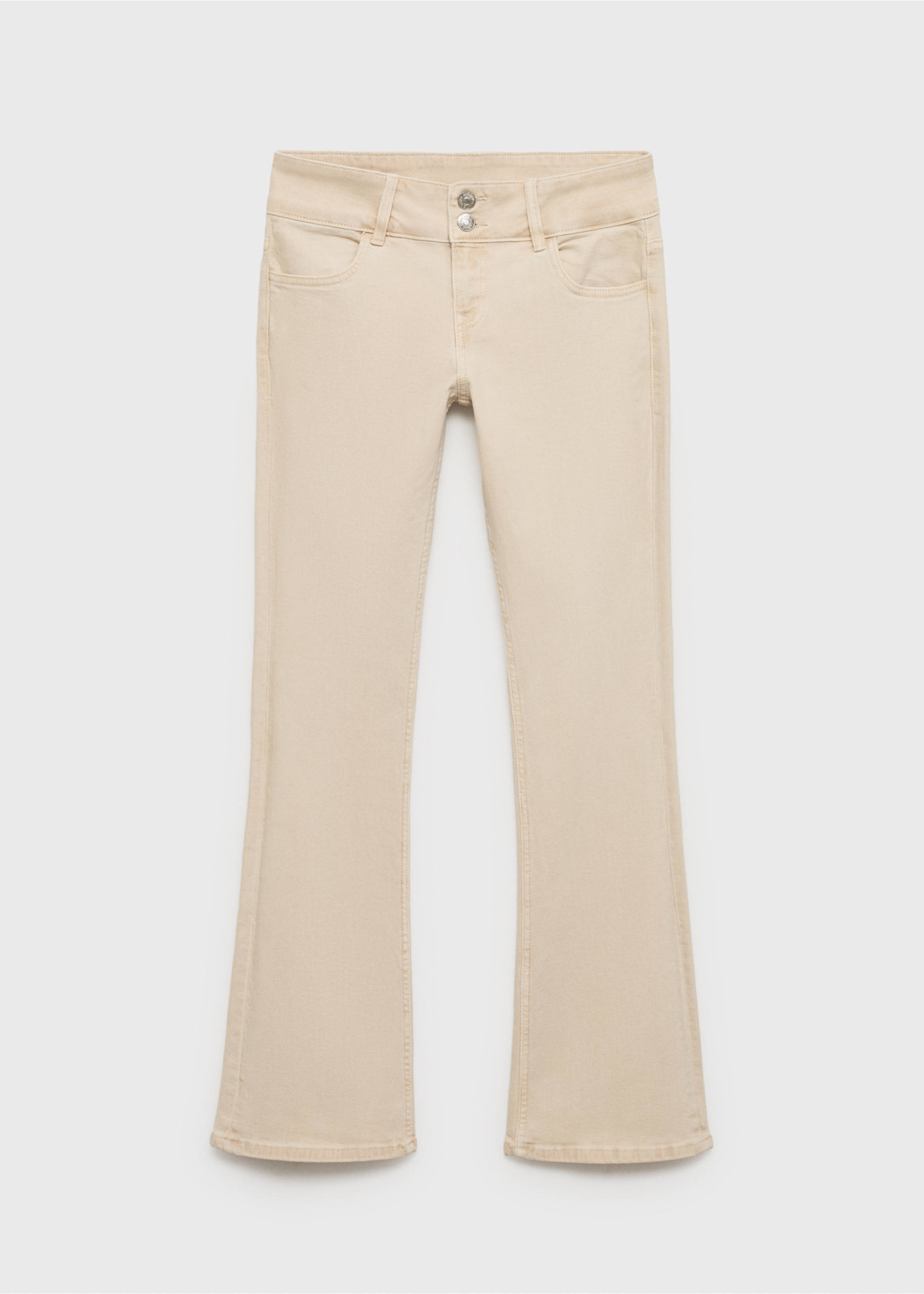 Low-waist flared jeans - Article without model, Beige. Ref: 17001225-00.