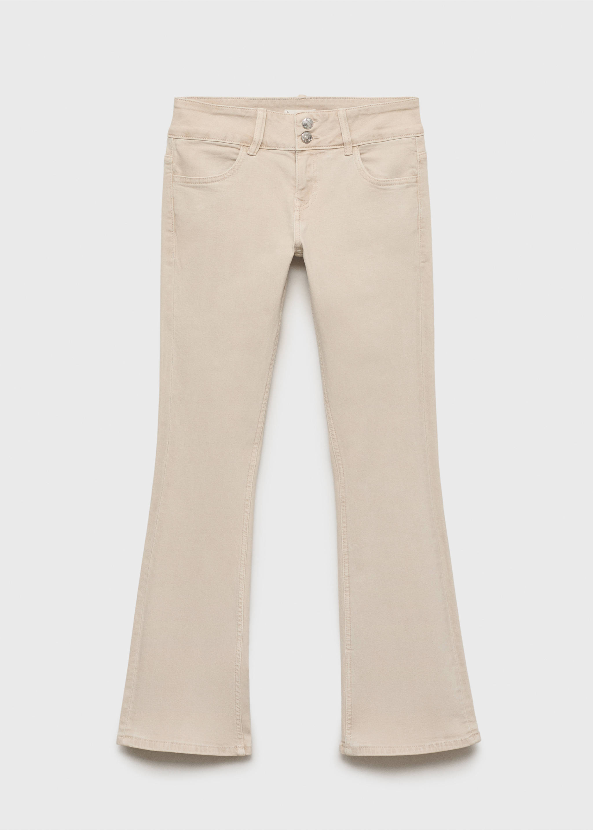 Low-waist flared jeans - Artikel zonder model, Open beige. Ref: 17001225-00.