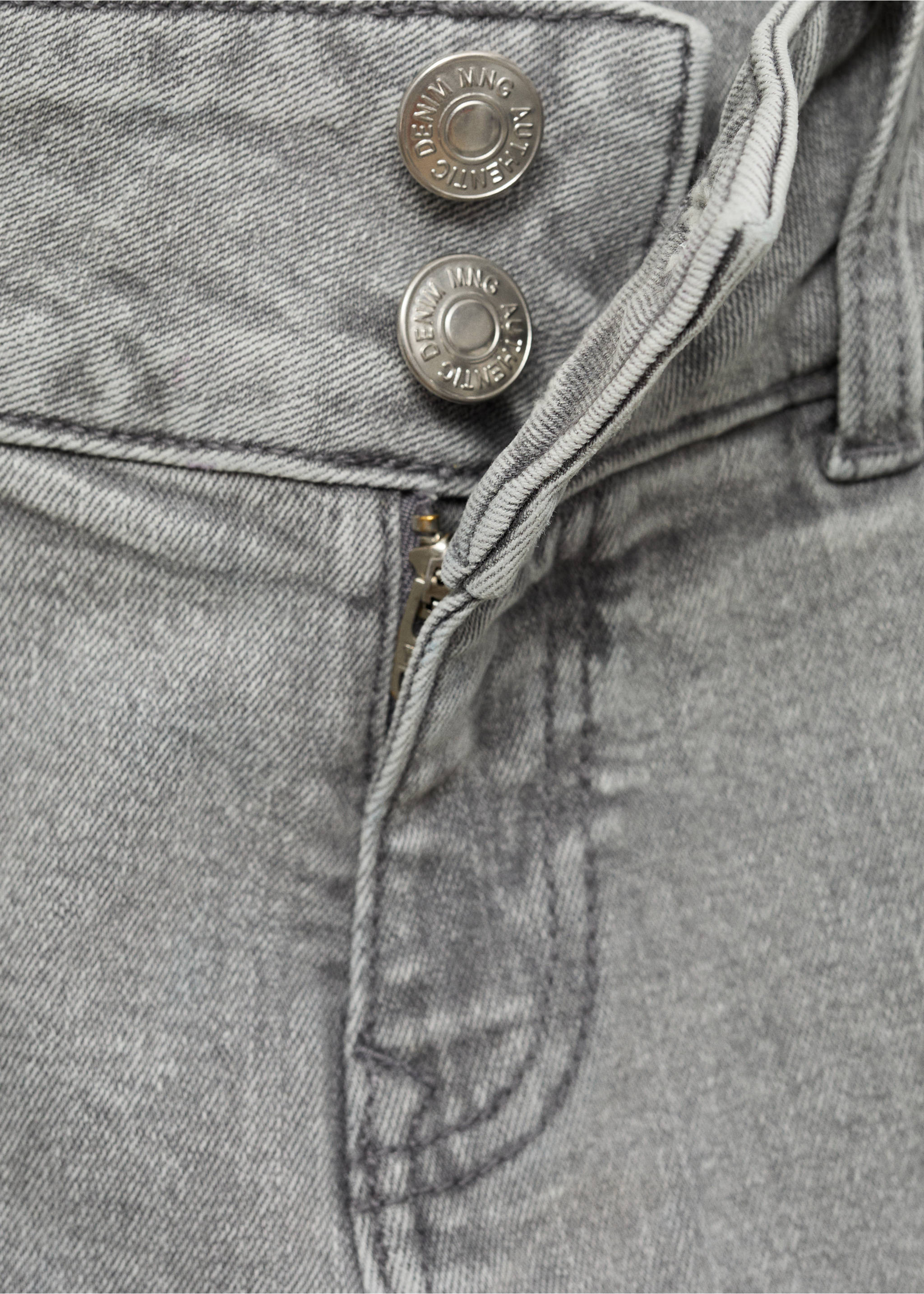 Low-waist flared jeans - Details of the article 8, Denim Grey. Ref: 17001226-00.