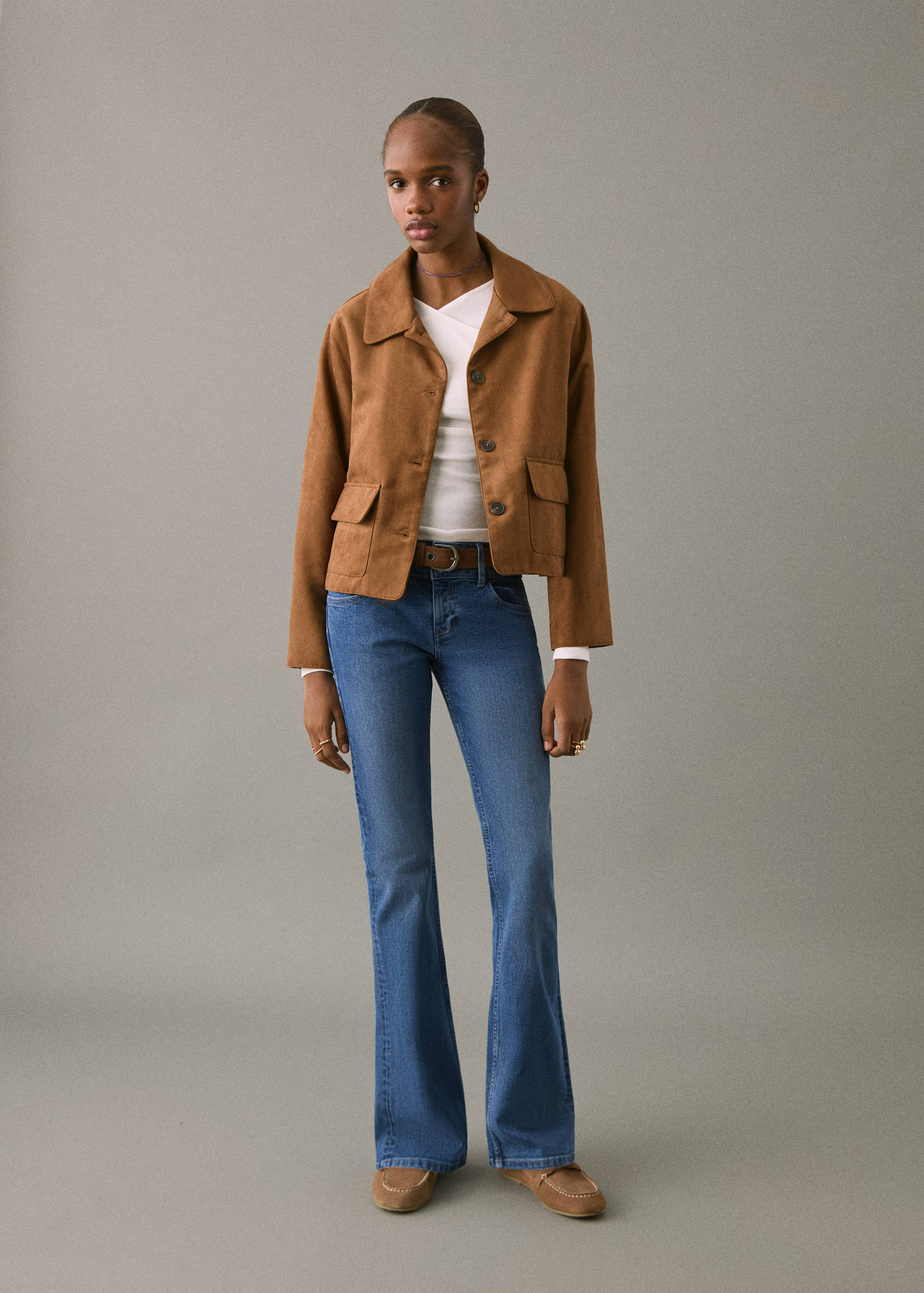 Low-waist flared jeans - General plane