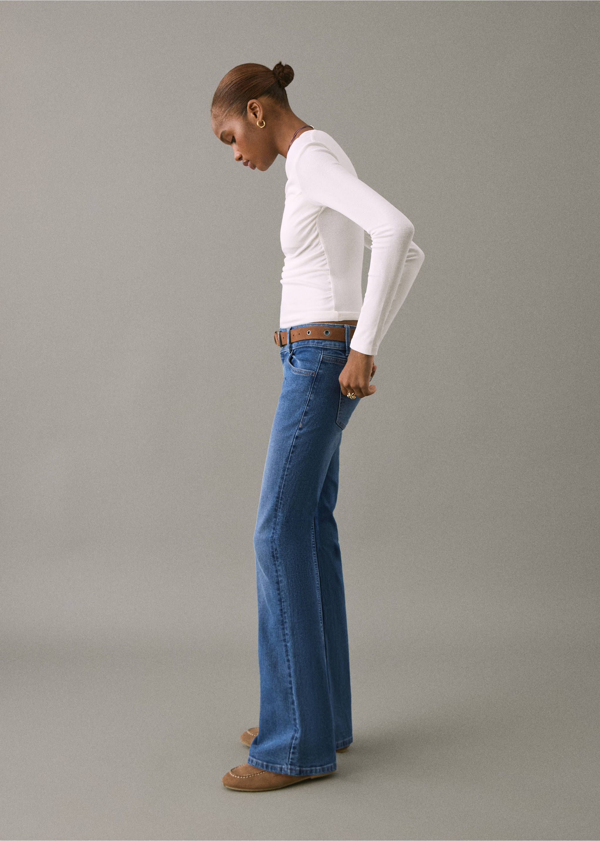 Low-waist flared jeans - Medium plane, Medium Blue. Ref: 17001227-00.