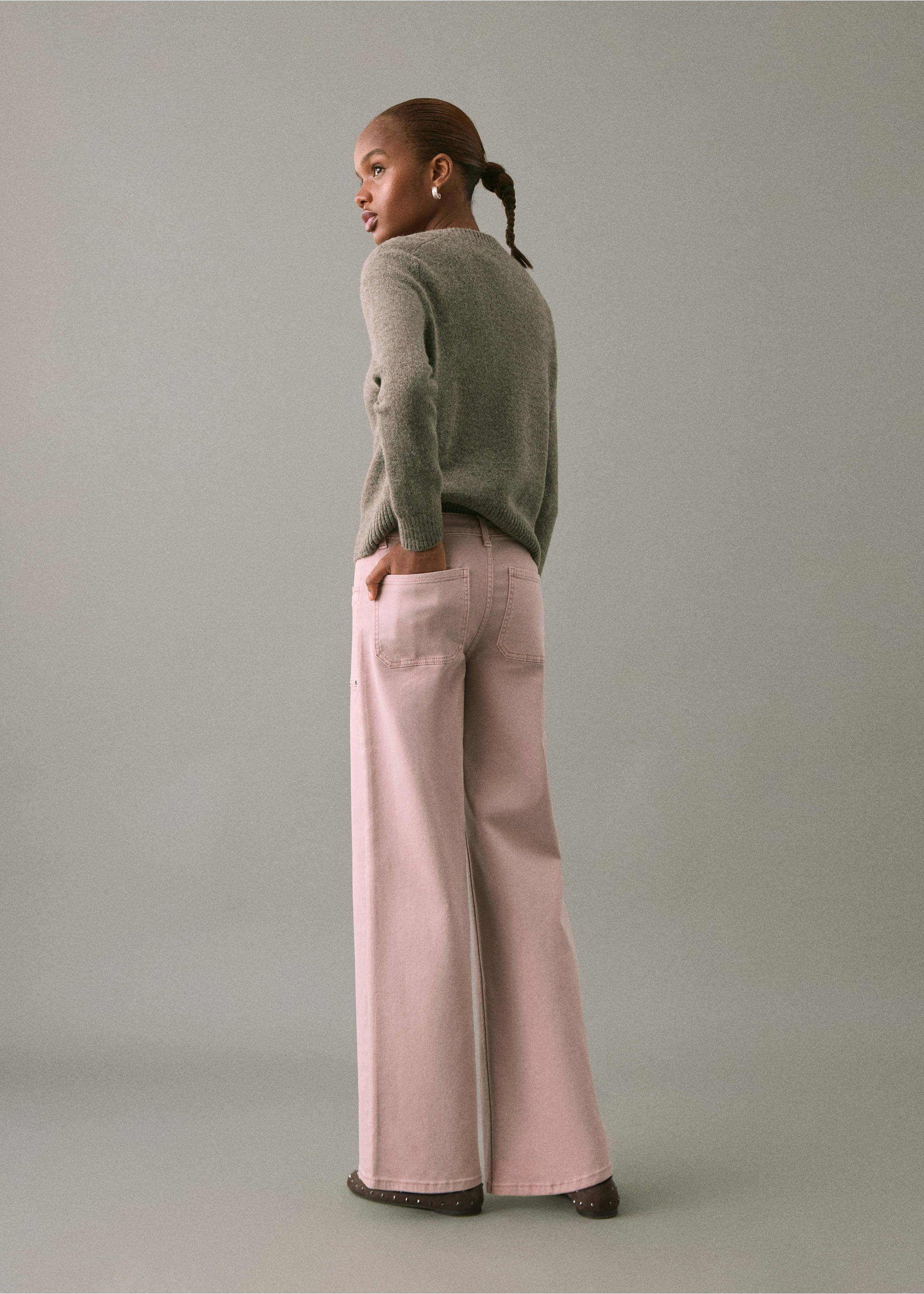 Texans culotte tatxons - Revers de l'article, Rosa pastel. Ref: 17001228-00.