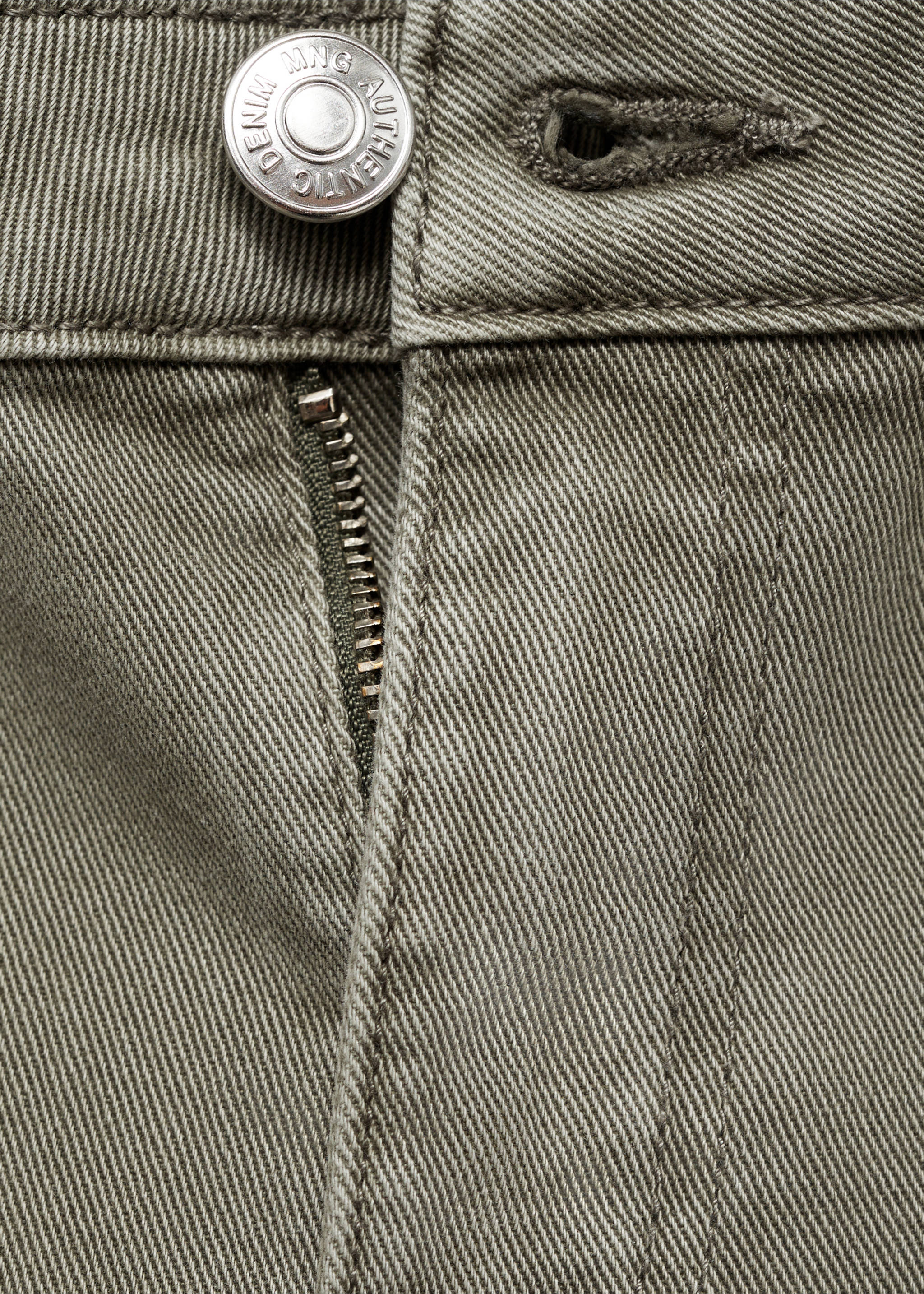 Studded culotte jeans - Details of the article 8, Pastel Green. Ref: 17001229-00.