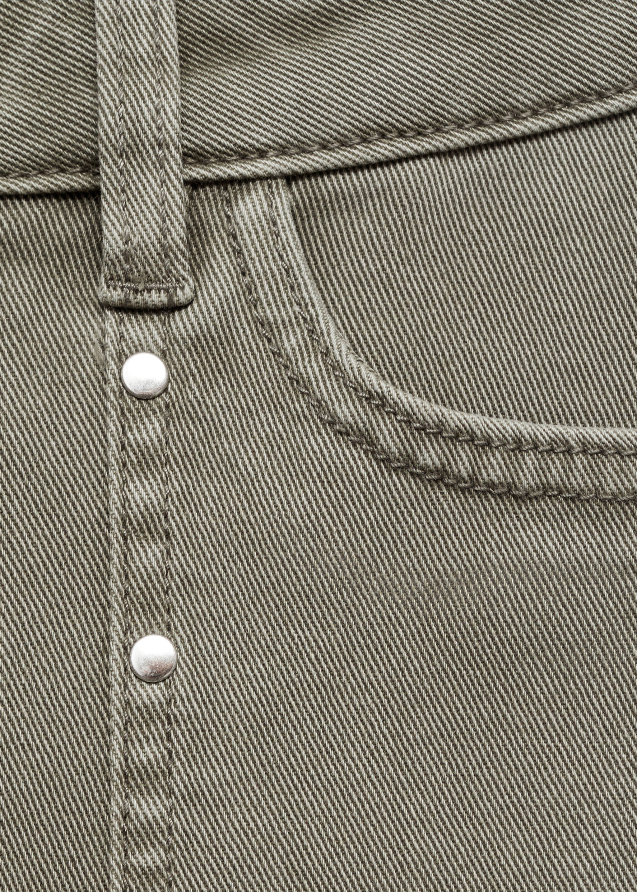 Studded culotte jeans - Details of the article 0, Pastel Green. Ref: 17001229-00.