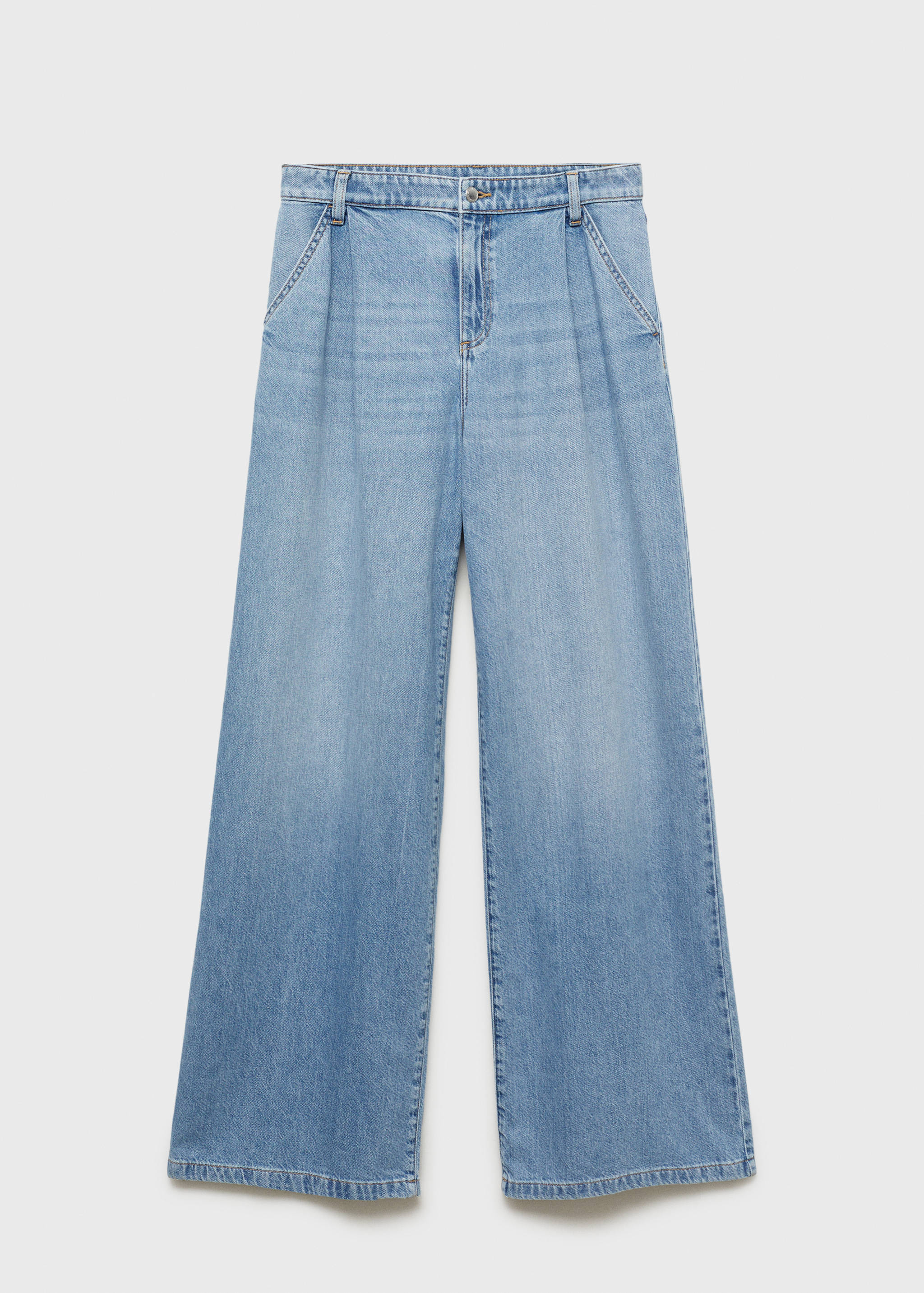 Wide leg pleated jeans - Article without model