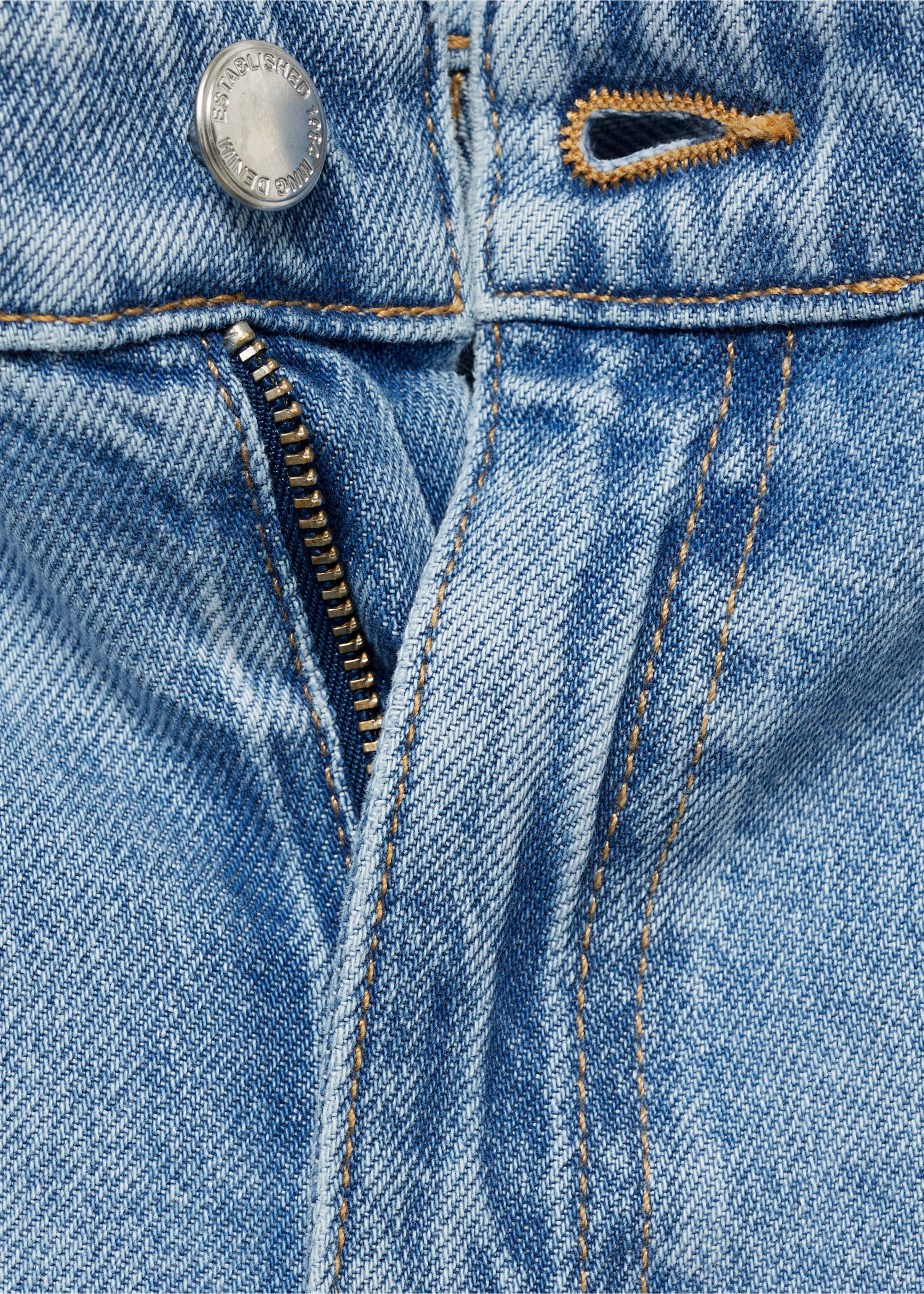 Jeans wide leg pinzas - Detalle del artículo 8, Azul medio. Ref: 17001231-00.